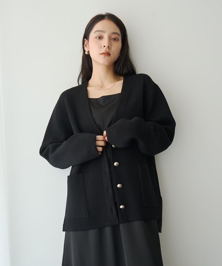 YECCA VECCA「ダブルフェイス配色コーディガン」|カーディガン|