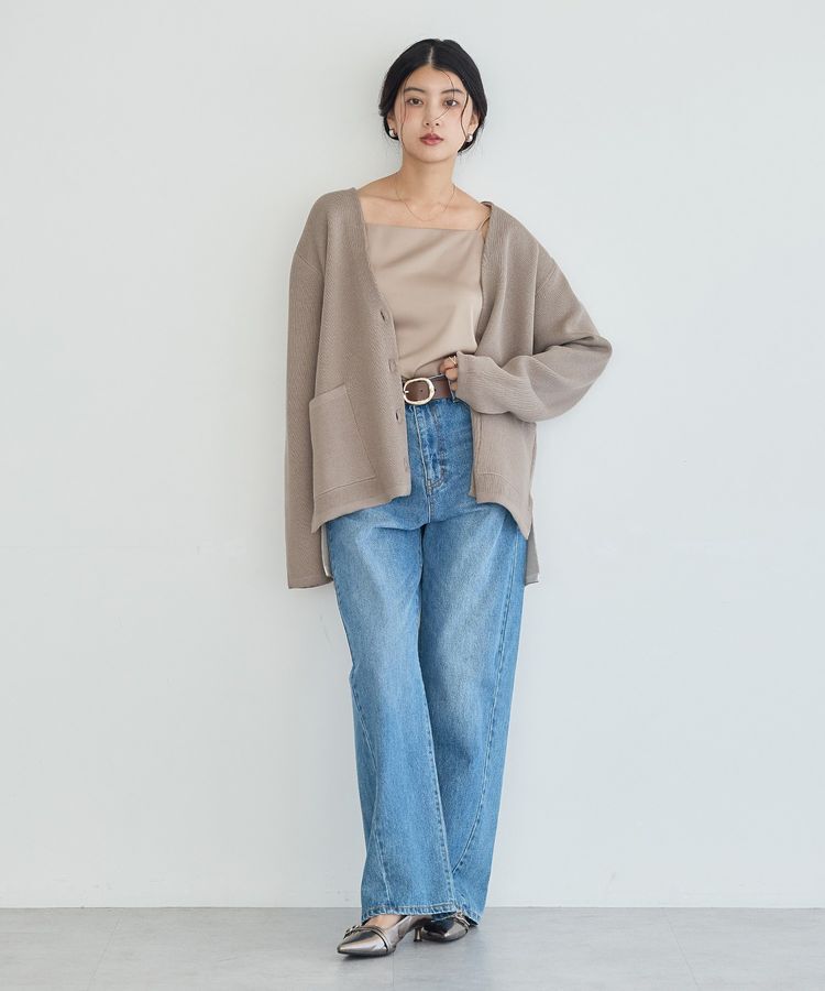 YECCA VECCA「ダブルフェイス配色コーディガン」|カーディガン|
