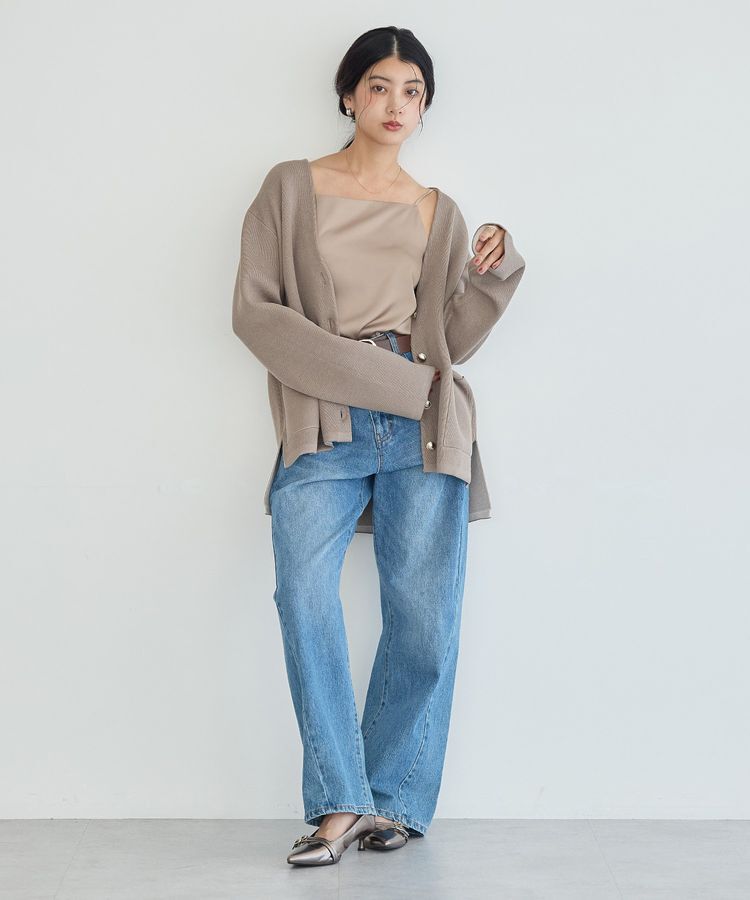 YECCA VECCA「ダブルフェイス配色コーディガン」|カーディガン|