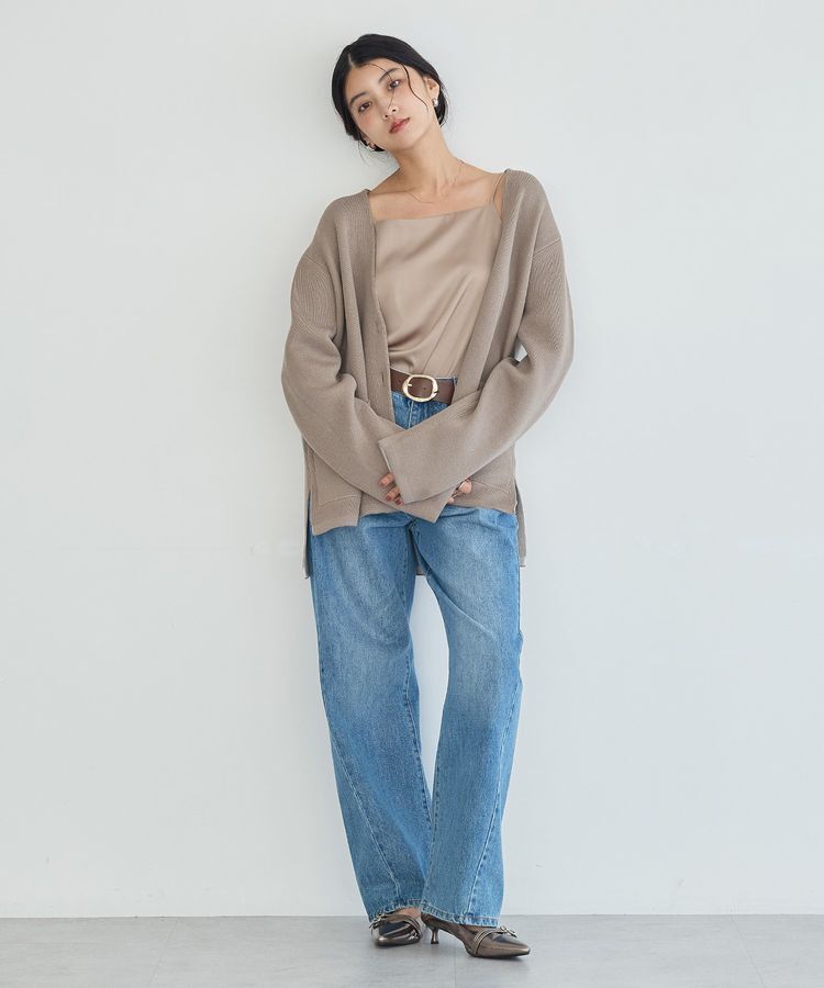 YECCA VECCA「ダブルフェイス配色コーディガン」|カーディガン|