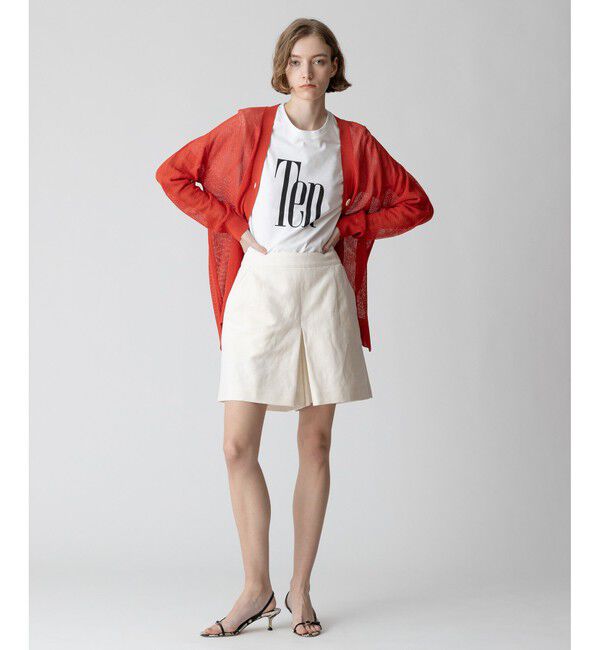 allureville「【セットアップ対応可能】リネンコンシャークスキンショートパンツ」|その他|