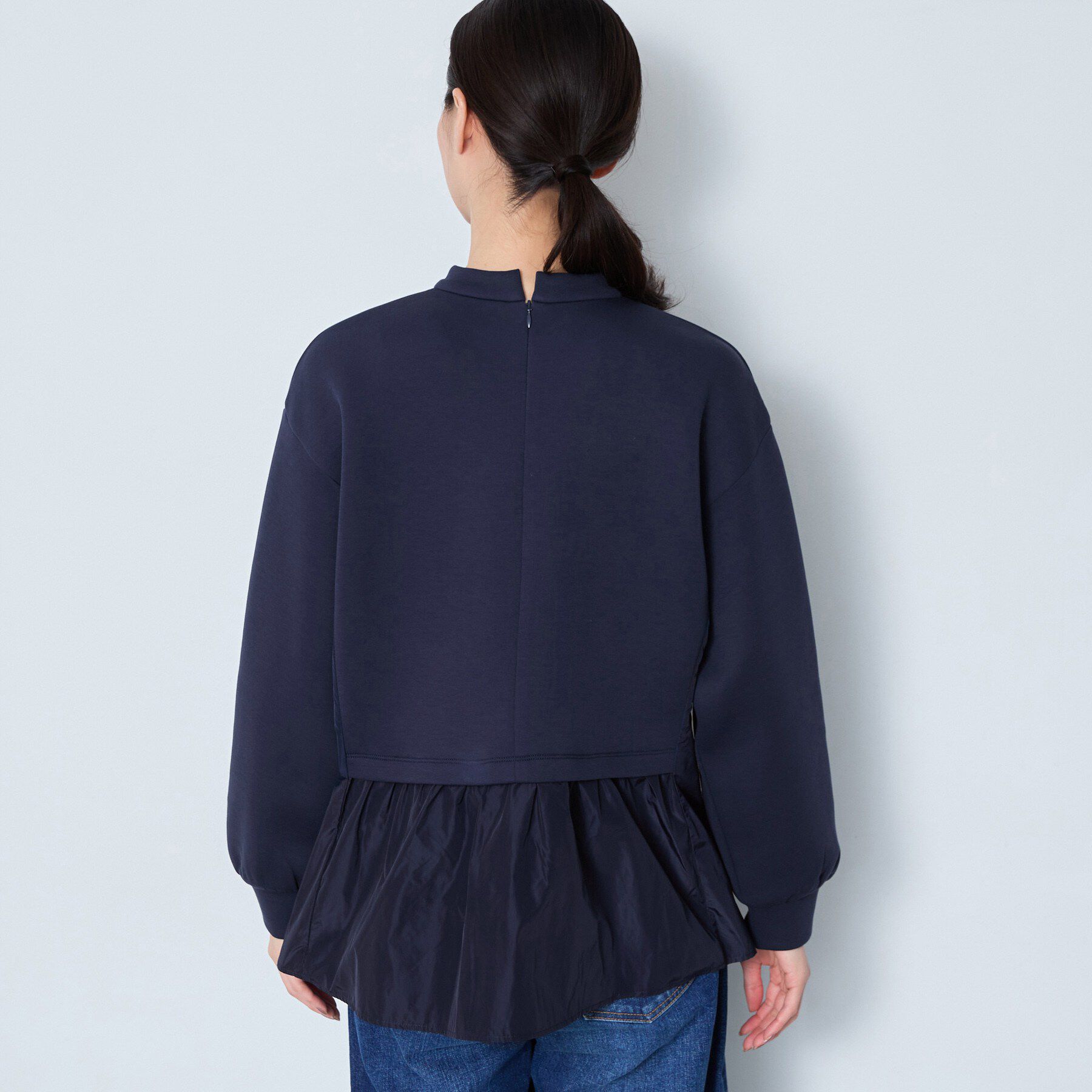 Reflect「【手洗い可】異素材切り替えデザインプルオーバー」|Tシャツ・カットソー|