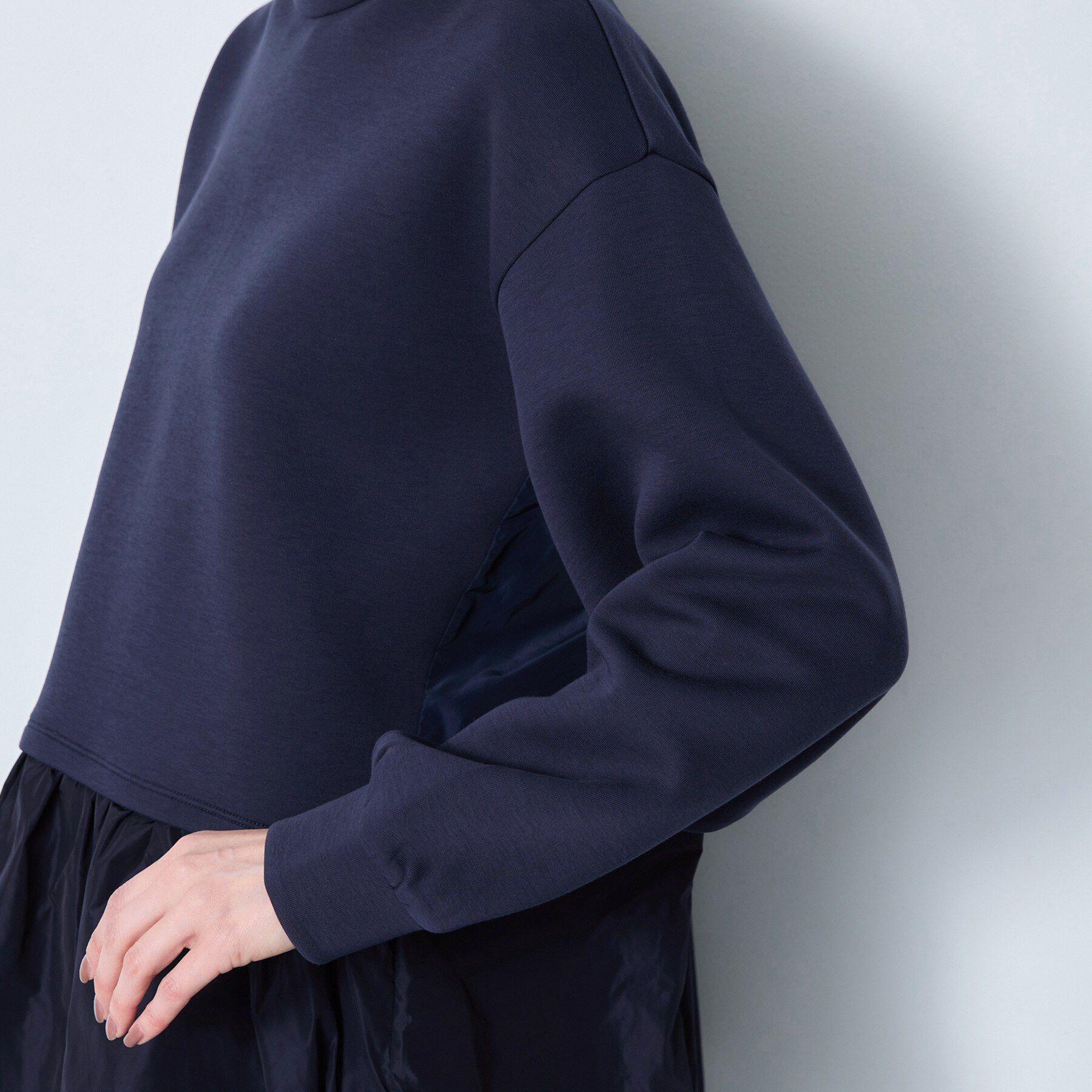 Reflect「【手洗い可】異素材切り替えデザインプルオーバー」|Tシャツ・カットソー|
