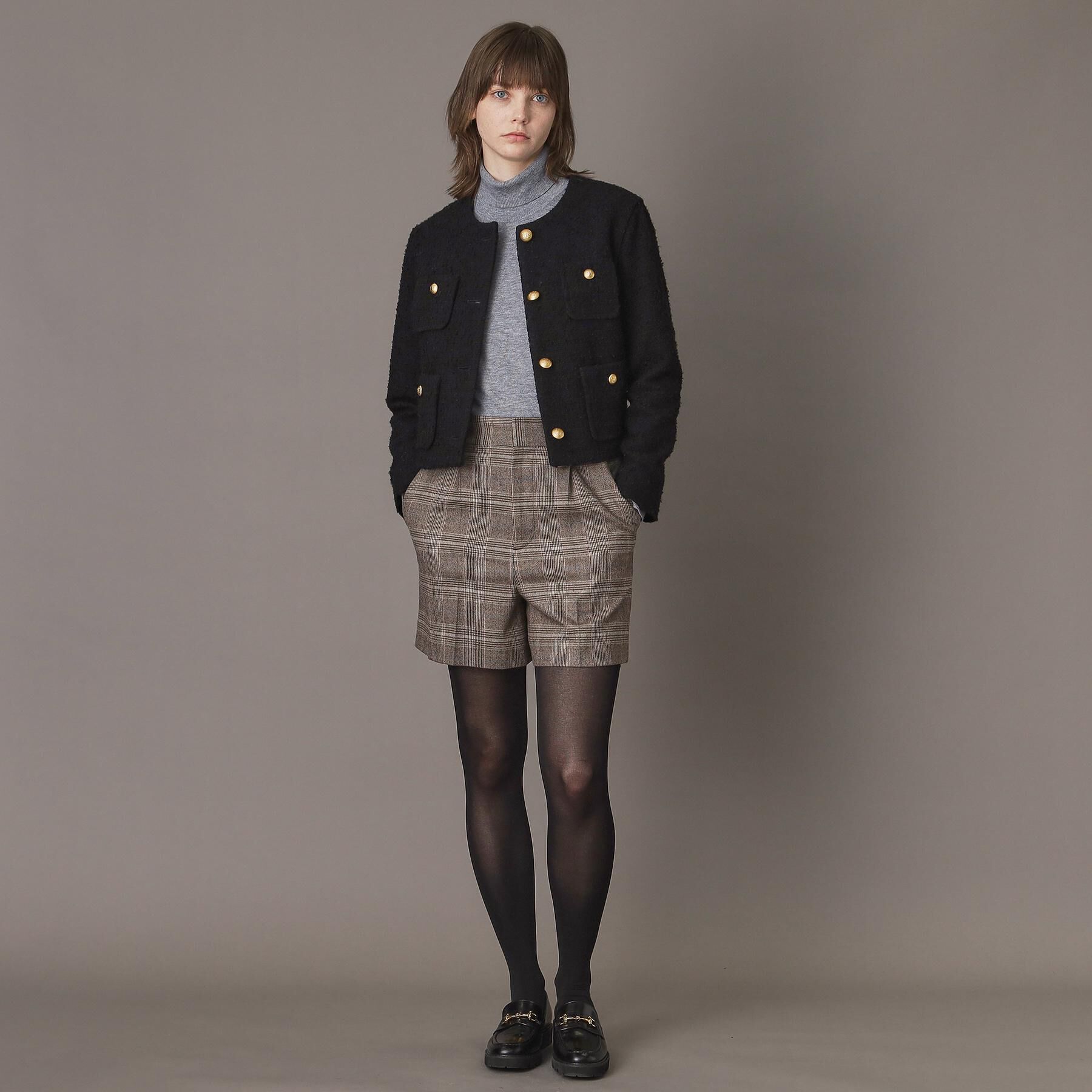 DRESSTERIOR「◆【セットアップ可】ツイード ノーカラージャケット」|ノーカラージャケット|