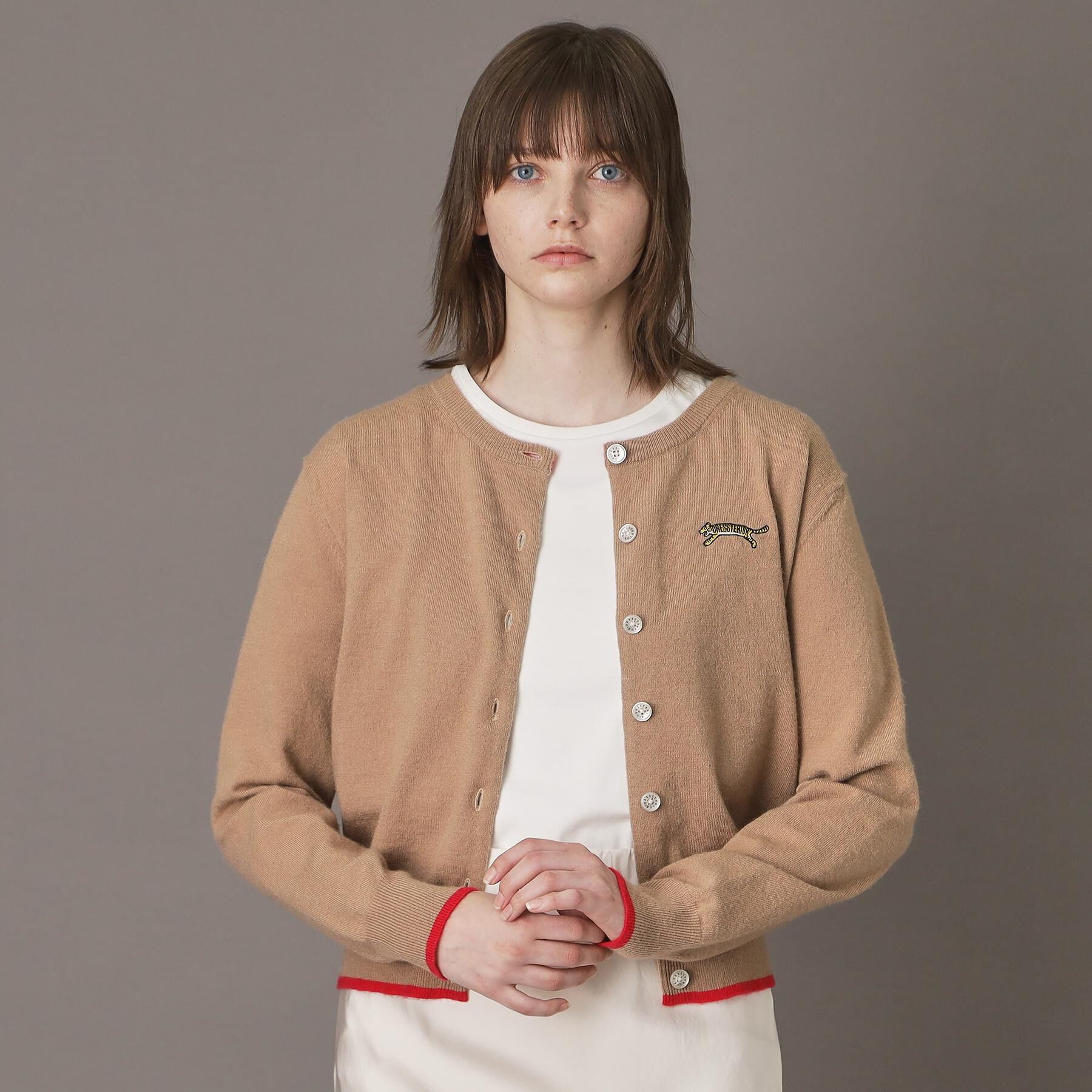DRESSTERIOR「◆【CLASSY．12月号掲載】タイガーエンブロイダリークルーネックカーディガン」|カーディガン|