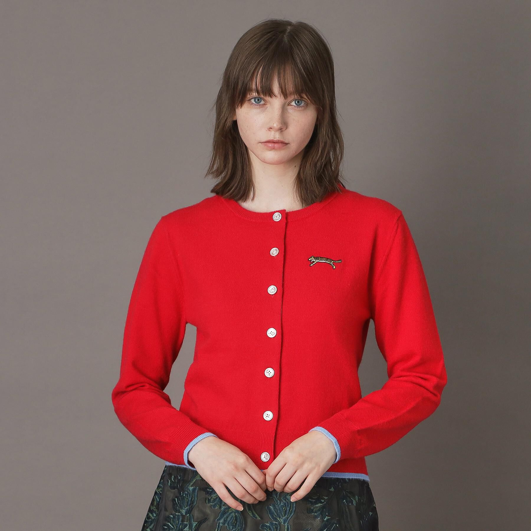 DRESSTERIOR「◆【CLASSY．12月号掲載】タイガーエンブロイダリークルーネックカーディガン」|カーディガン|
