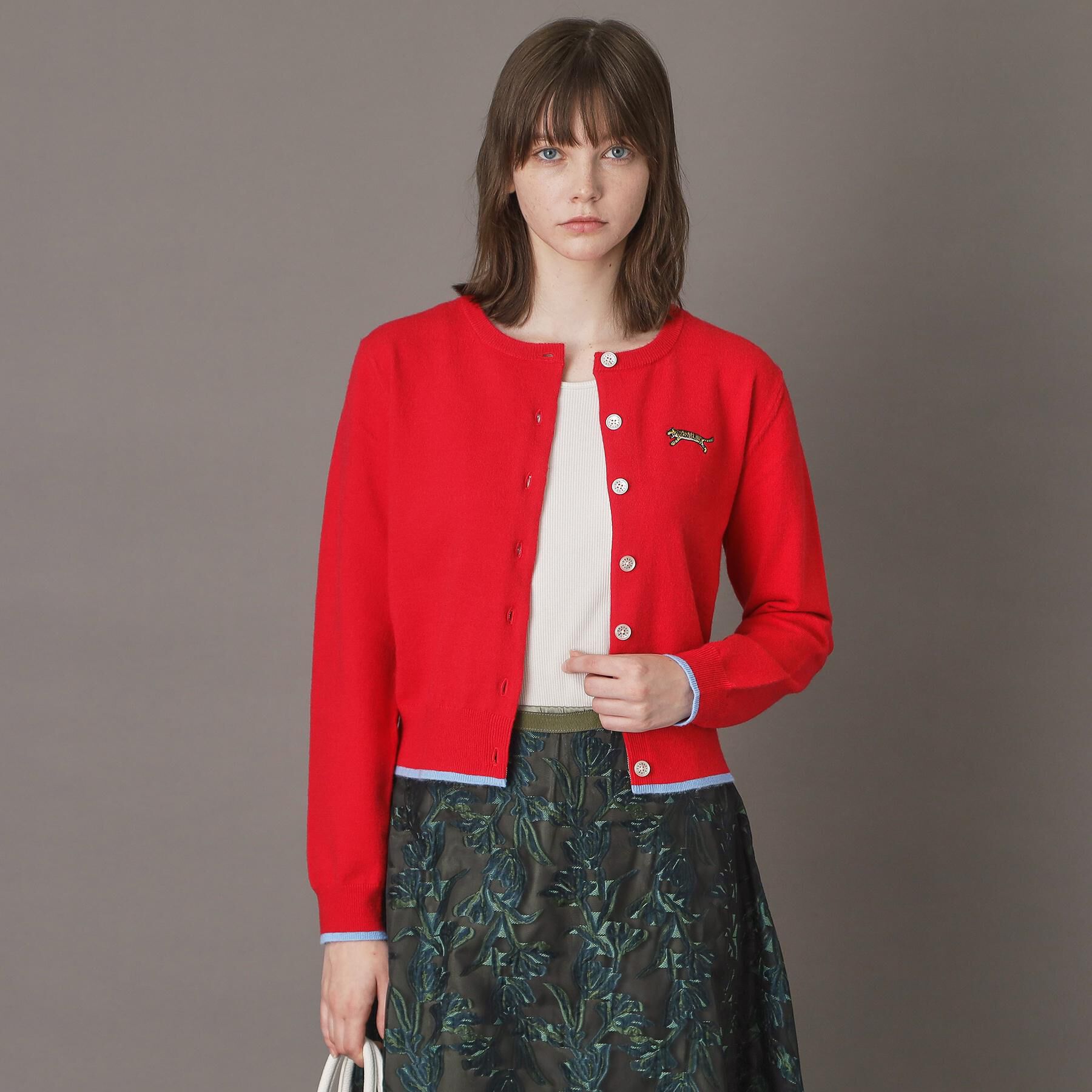 DRESSTERIOR「◆【CLASSY．12月号掲載】タイガーエンブロイダリークルーネックカーディガン」|カーディガン|