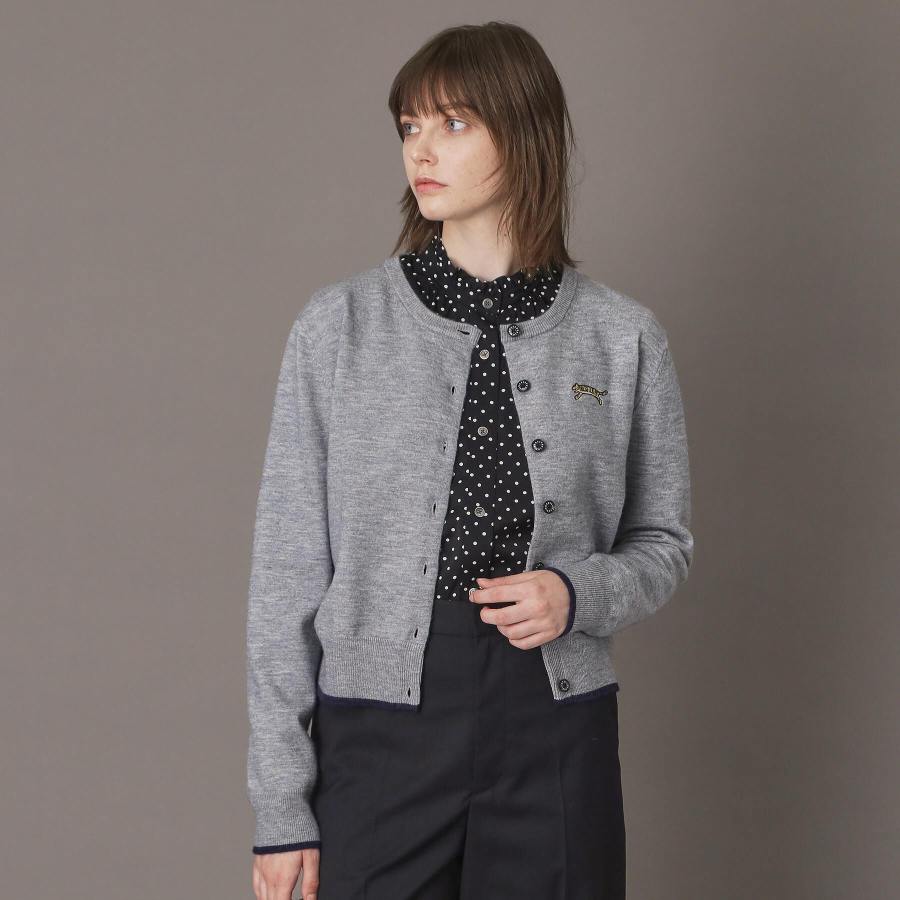 DRESSTERIOR「◆【CLASSY．12月号掲載】タイガーエンブロイダリークルーネックカーディガン」|カーディガン|