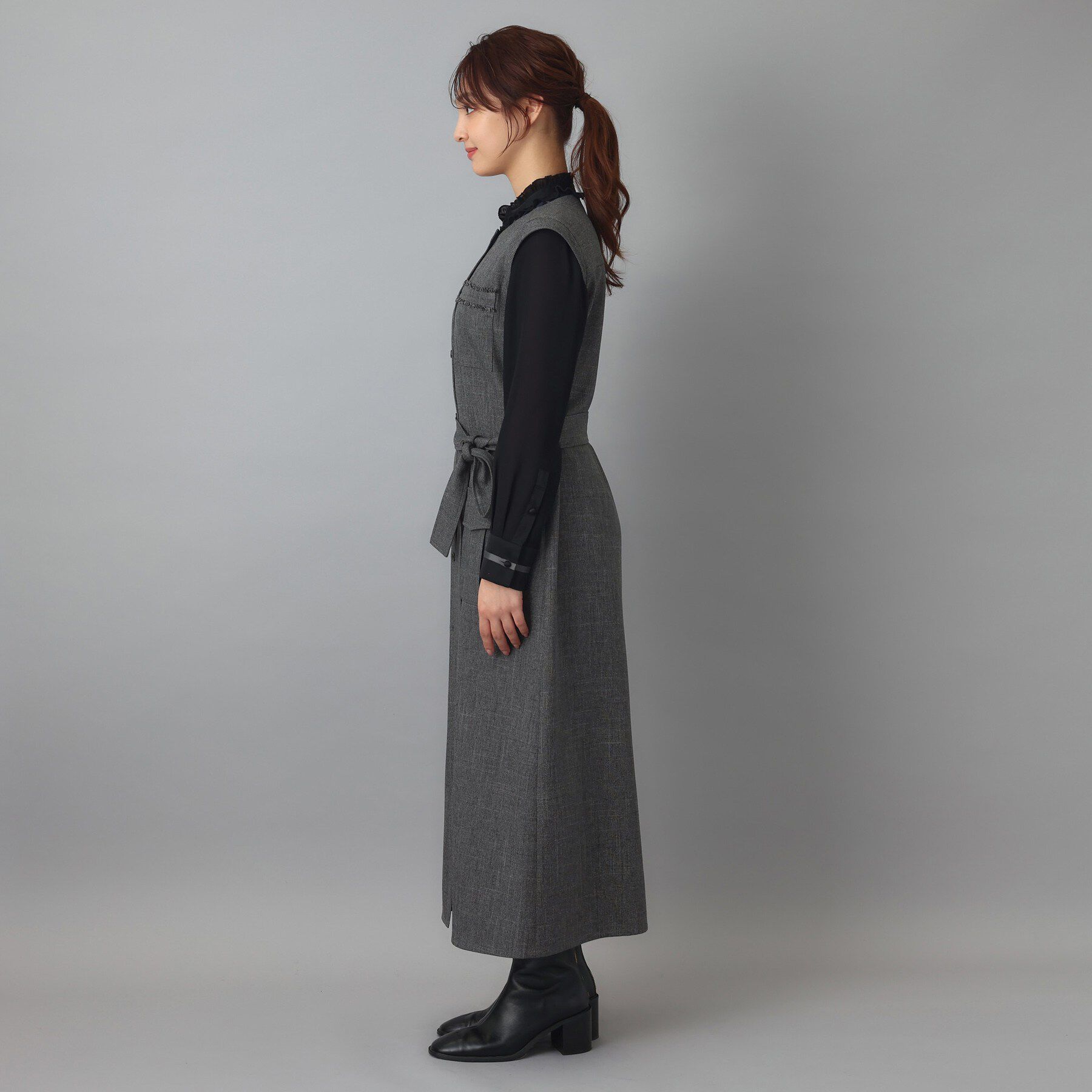 DRESSTERIOR「【ウォッシャブル】ツイードライクワンピース」|ワンピース|