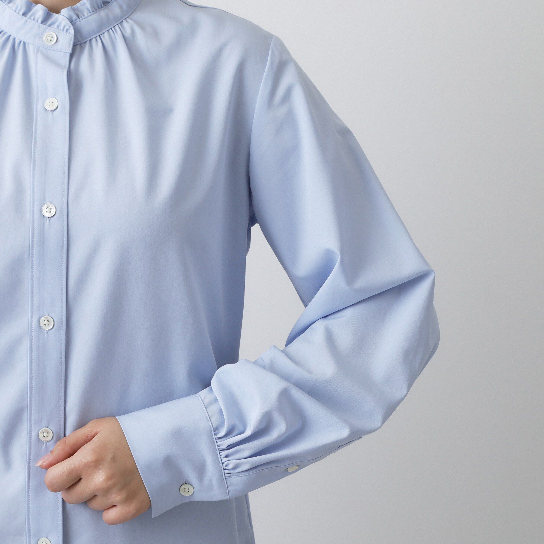 DRESSTERIOR「【STORY11月号掲載/オケージョン対応】スタンドフリルシャツ」|シャツ・ブラウス|