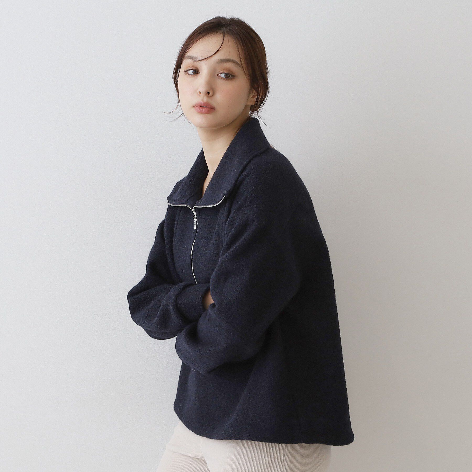 DRESSTERIOR「イタリアンスライバー ハーフジッププルオーバー」|Tシャツ・カットソー|