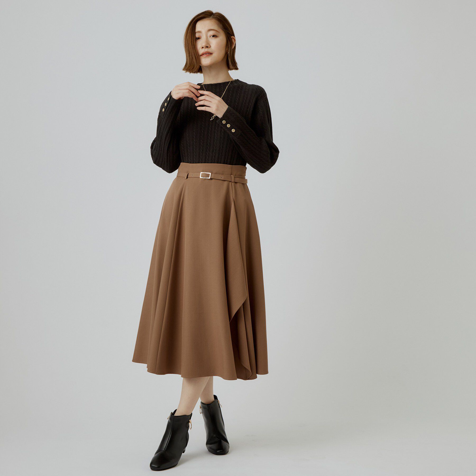grove「【毛玉軽減】ミニケーブルニット」|ニット・セーター|