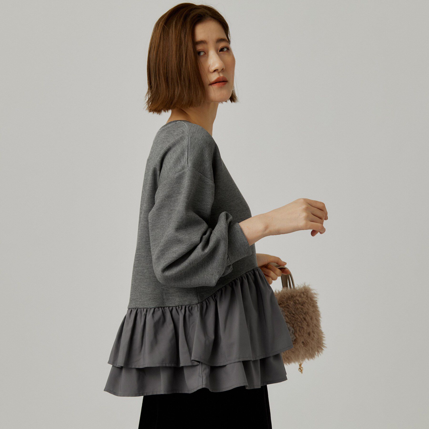 grove「フリルダンボールプルオーバー」|Tシャツ・カットソー|