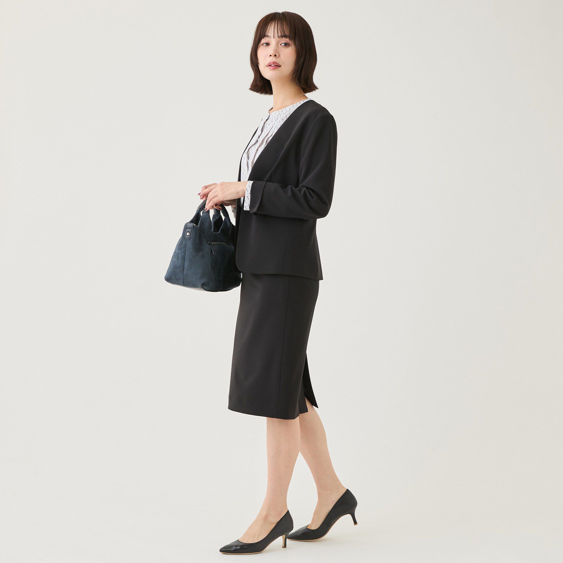 INDIVI「【通勤スーツ／洗える】ストレッチストレートスカート」|スーツ|
