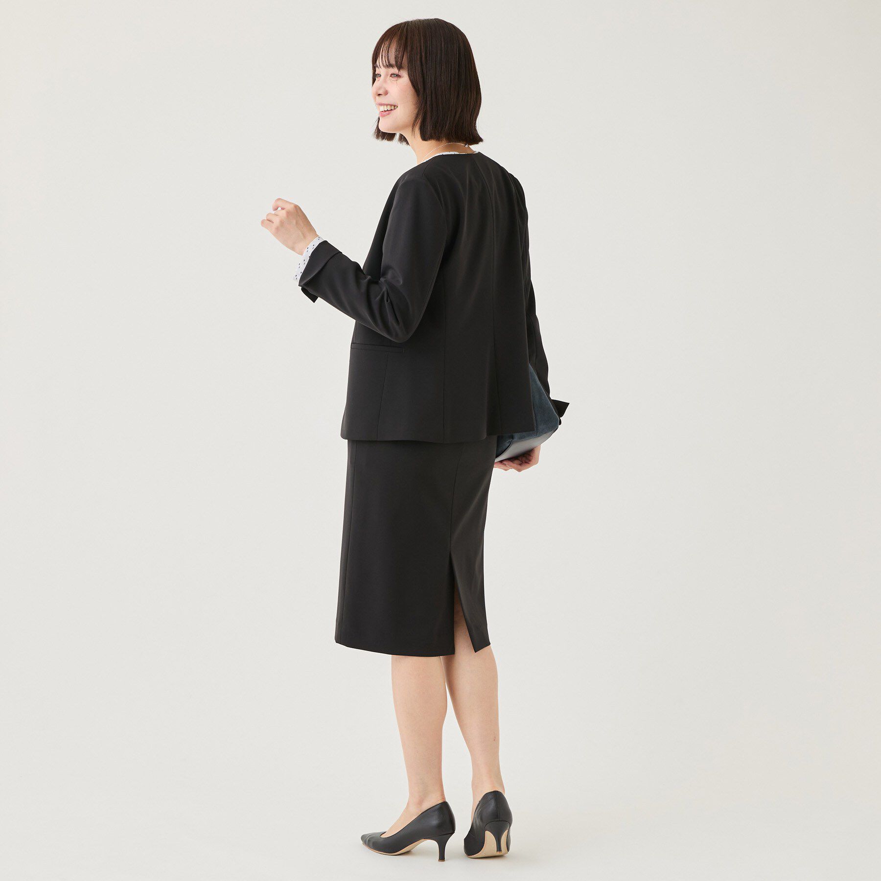 INDIVI「【通勤スーツ／洗える】ストレッチストレートスカート」|スーツ|