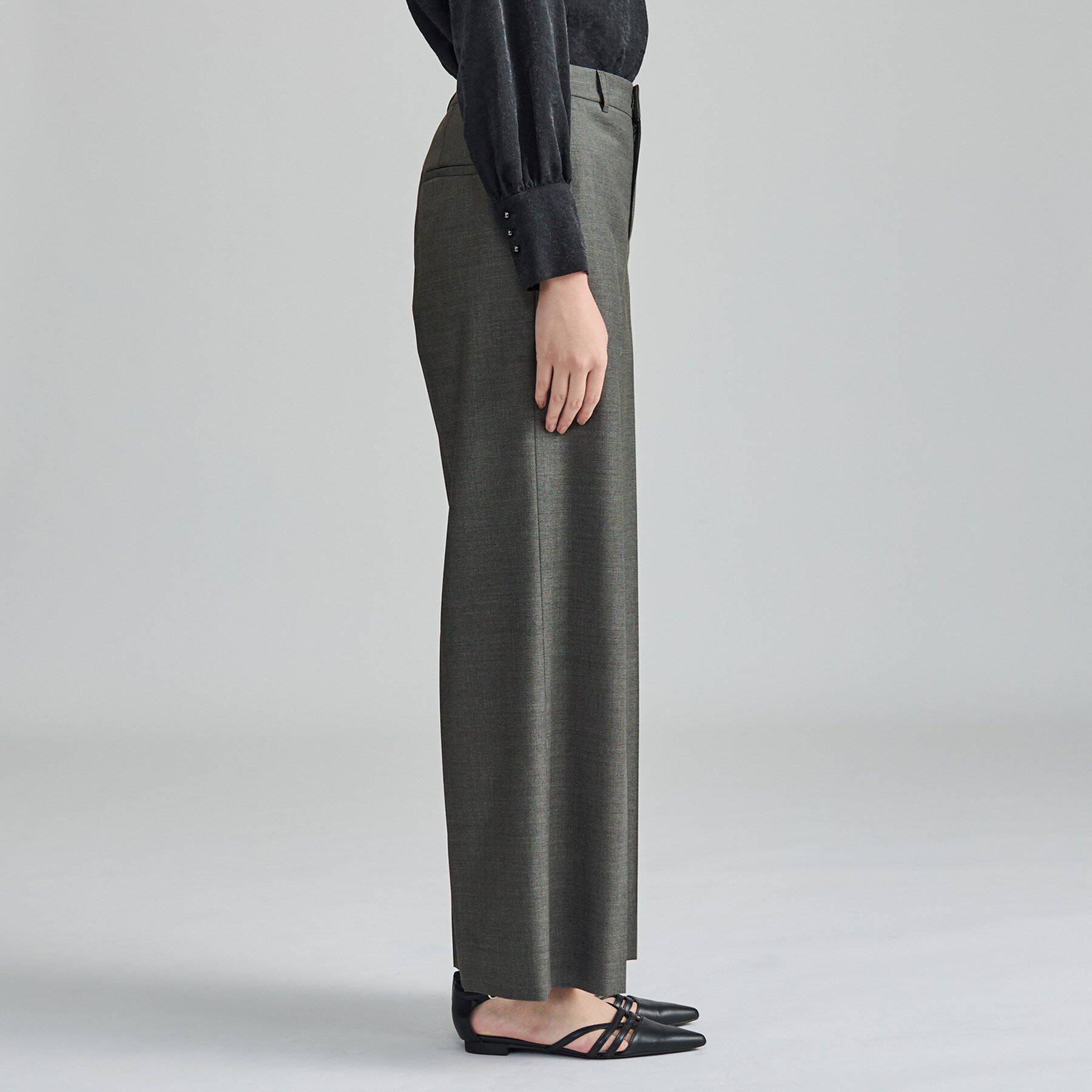 INDIVI「【日本製／良質スーツ】ワイドパンツ」|その他|