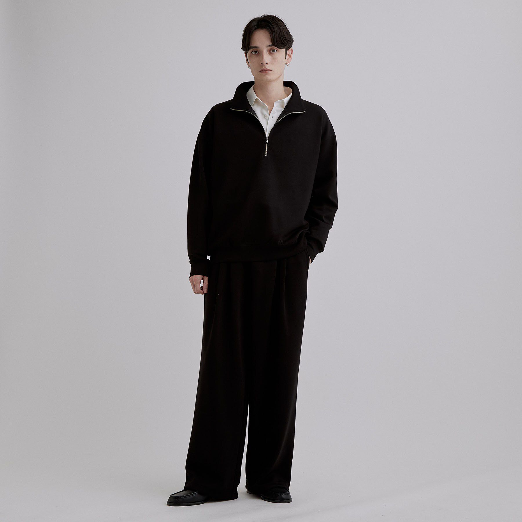 tk.TAKEO KIKUCHI「【TOROMIシリーズ】シルキータッチハーフジップスウェット」|Tシャツ・カットソー|