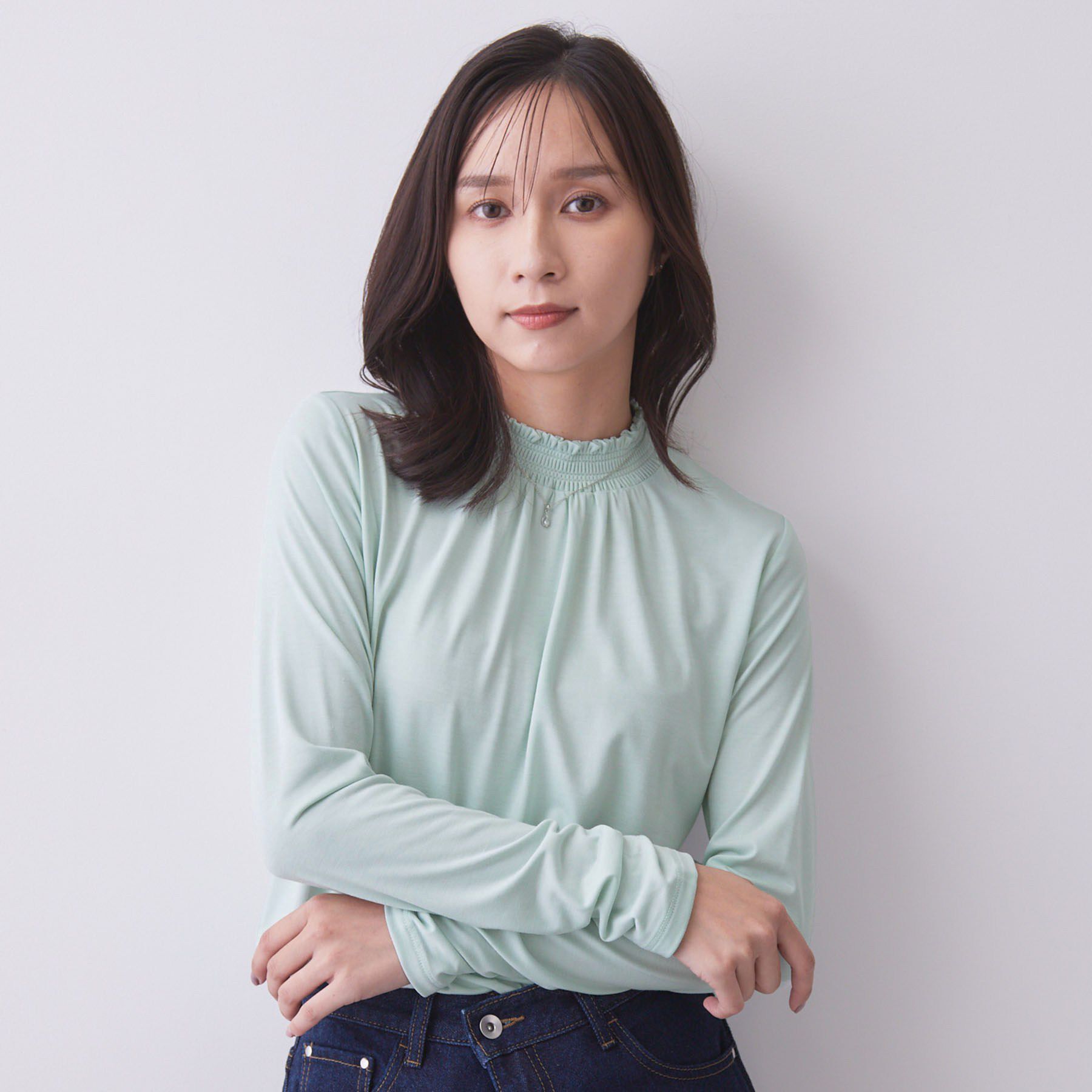 index「【吸湿発熱／S-3L】シャーリングインナー《洗濯機OK／抗菌防臭》」|Tシャツ・カットソー|