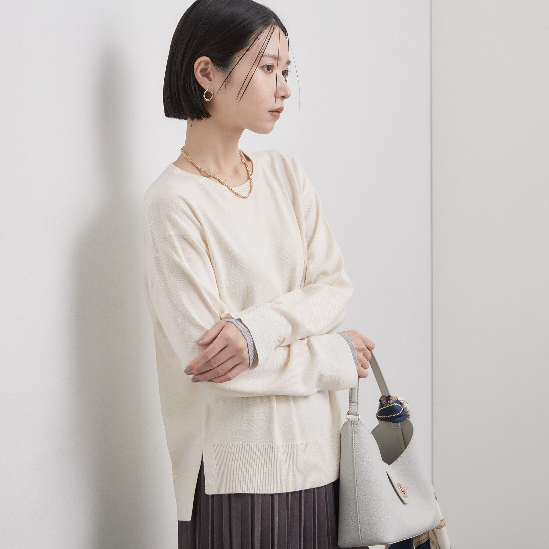 OPAQUE.CLIP「『THE』ボートネック名品ニット【8col／洗濯機OK】」|ニット・セーター|