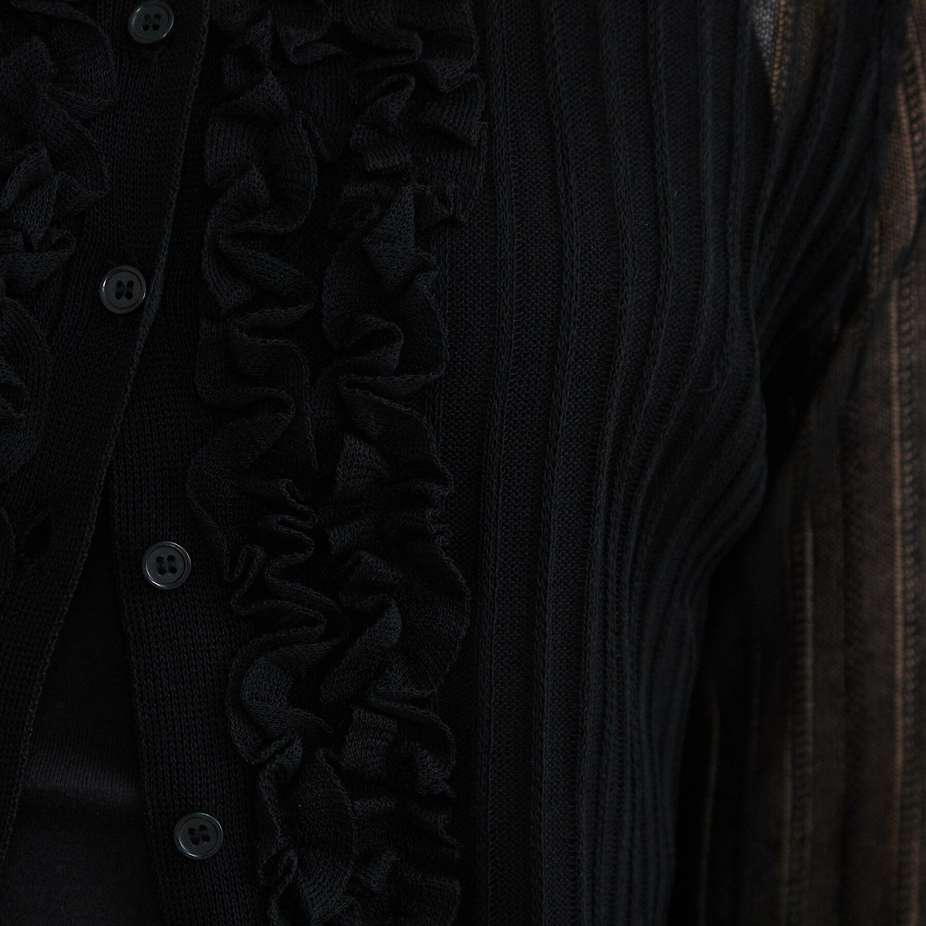 Couture broach「フロントフリルカーディガン」|カーディガン|