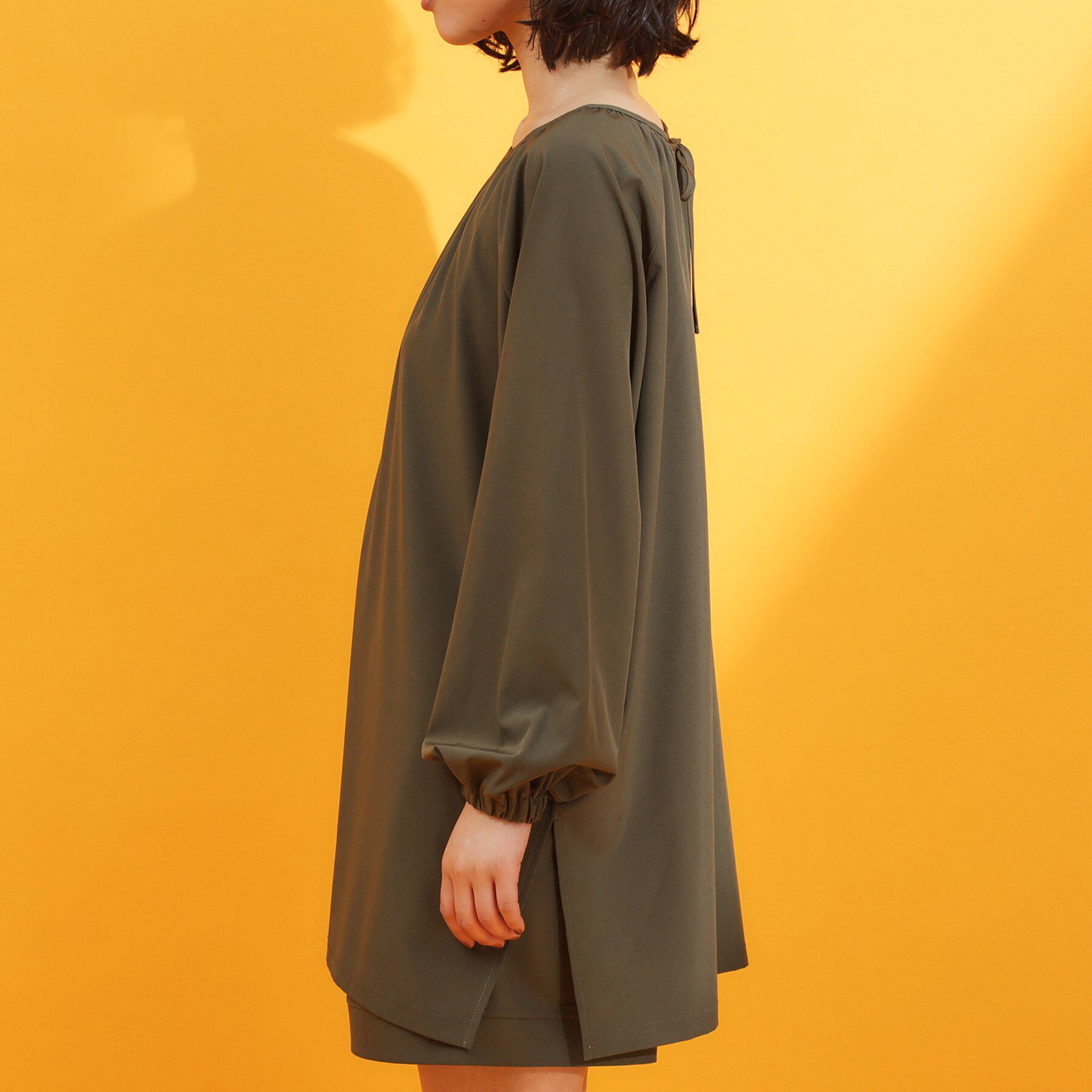 THE SHOP TK「【mizugiwa/ラッシュガード】ギャザーチュニック/前後2WAY/セットアップ可/接触冷感/UV」|シャツ・ブラウス|