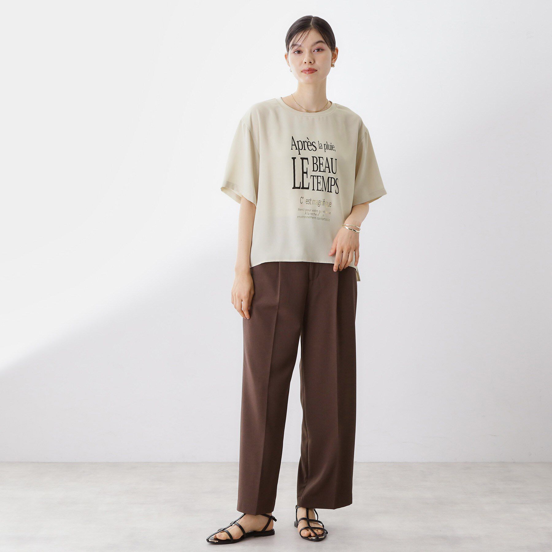 THE SHOP TK「アソートロゴTシャツ【接触冷感/防シワ/吸水速乾/UVケア/洗濯機OK】」|Tシャツ・カットソー|