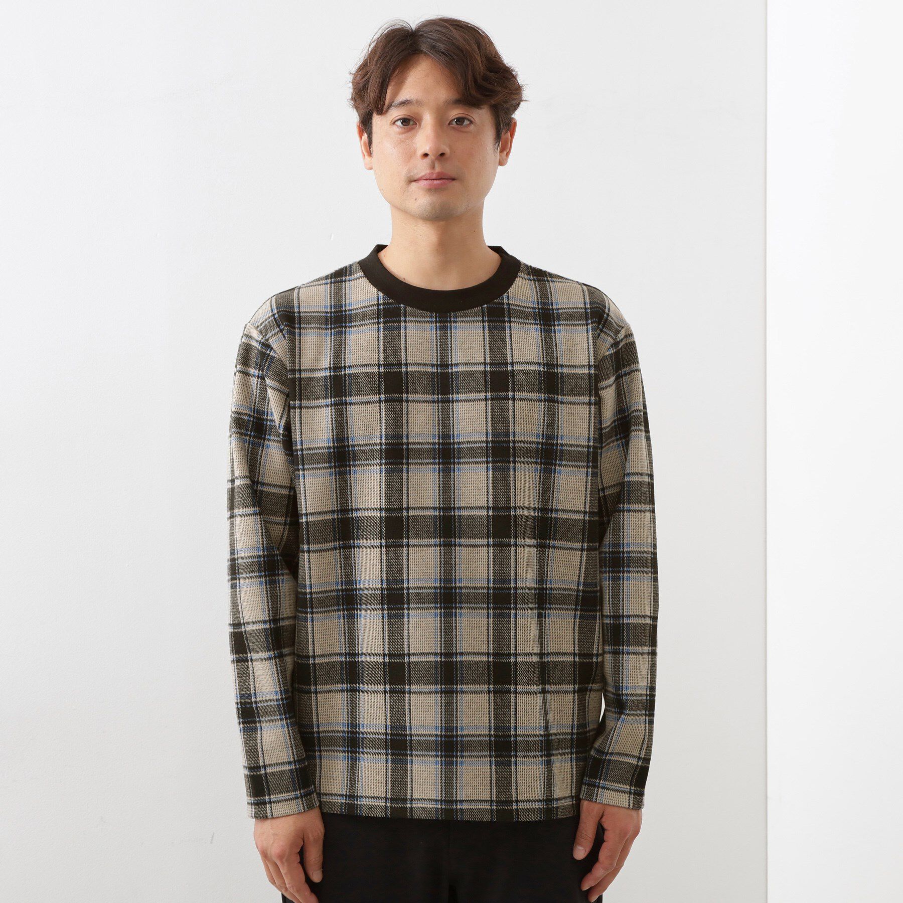 THE SHOP TK「チェックジャカードプルオーバー」|Tシャツ・カットソー|