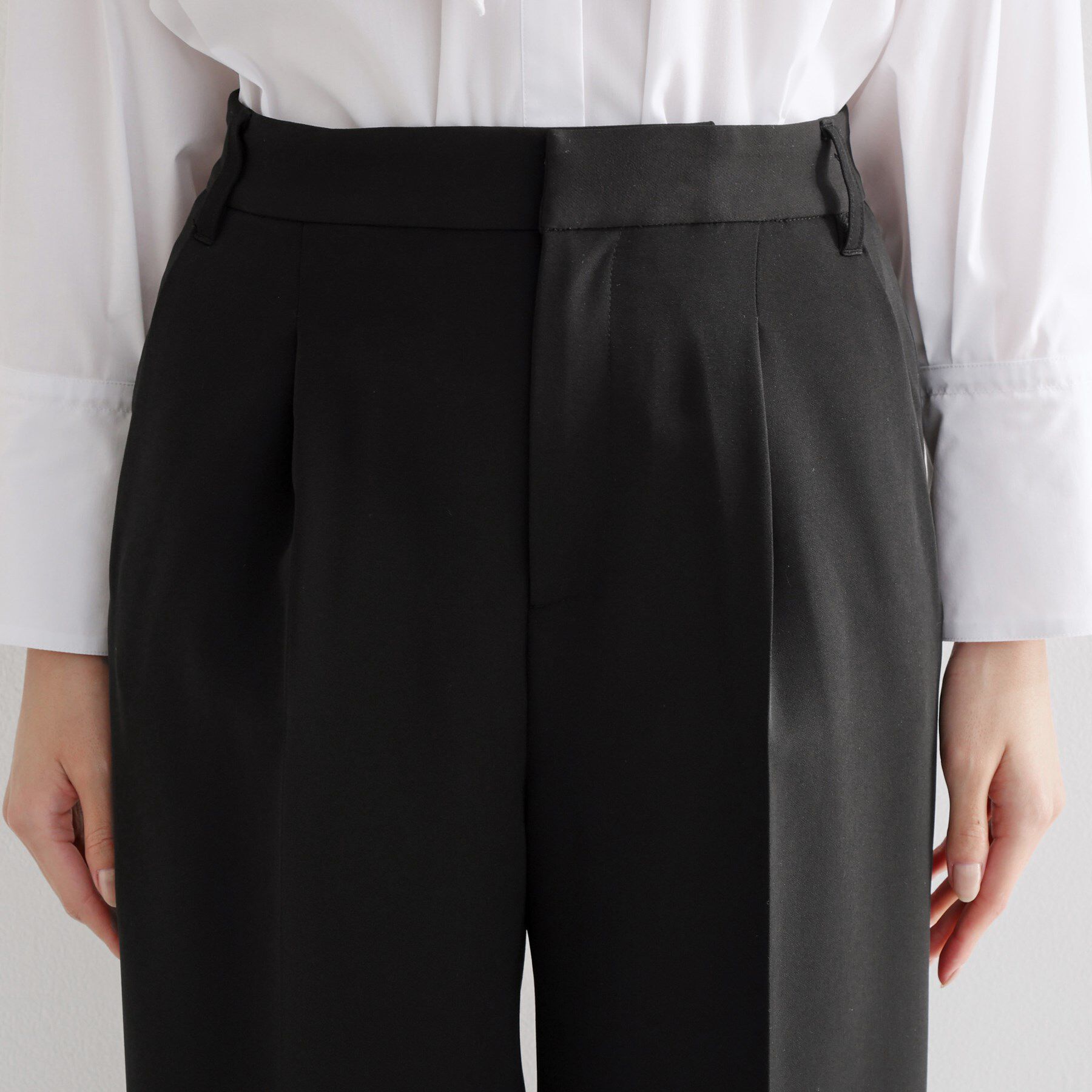 THE SHOP TK「【通勤スタイルに】ダブルクロスワイドパンツ/セットアップ可」|その他|