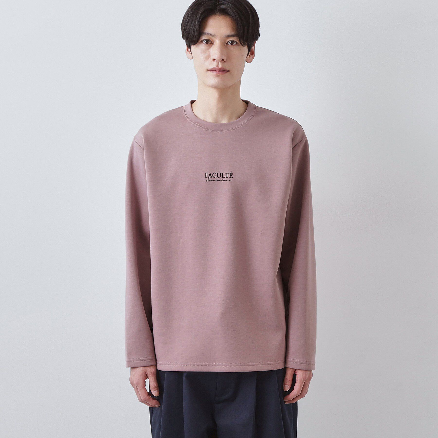 THE SHOP TK「【さりげないワンポイント】ダンボール刺繍スウェット 洗濯機OK」|Tシャツ・カットソー|