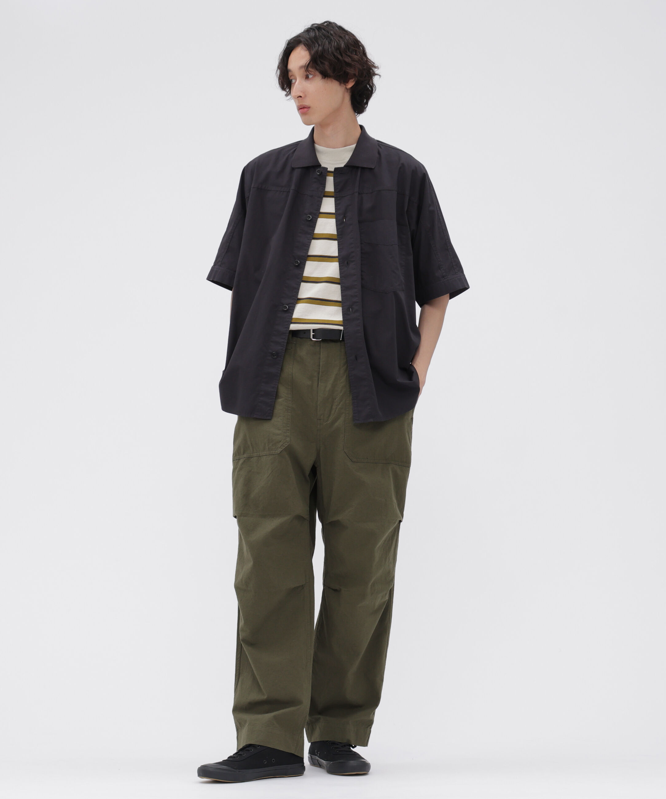 MHL.「COTTON LINEN TINY RIPSTOP TROUSERS」|その他|KHAKI