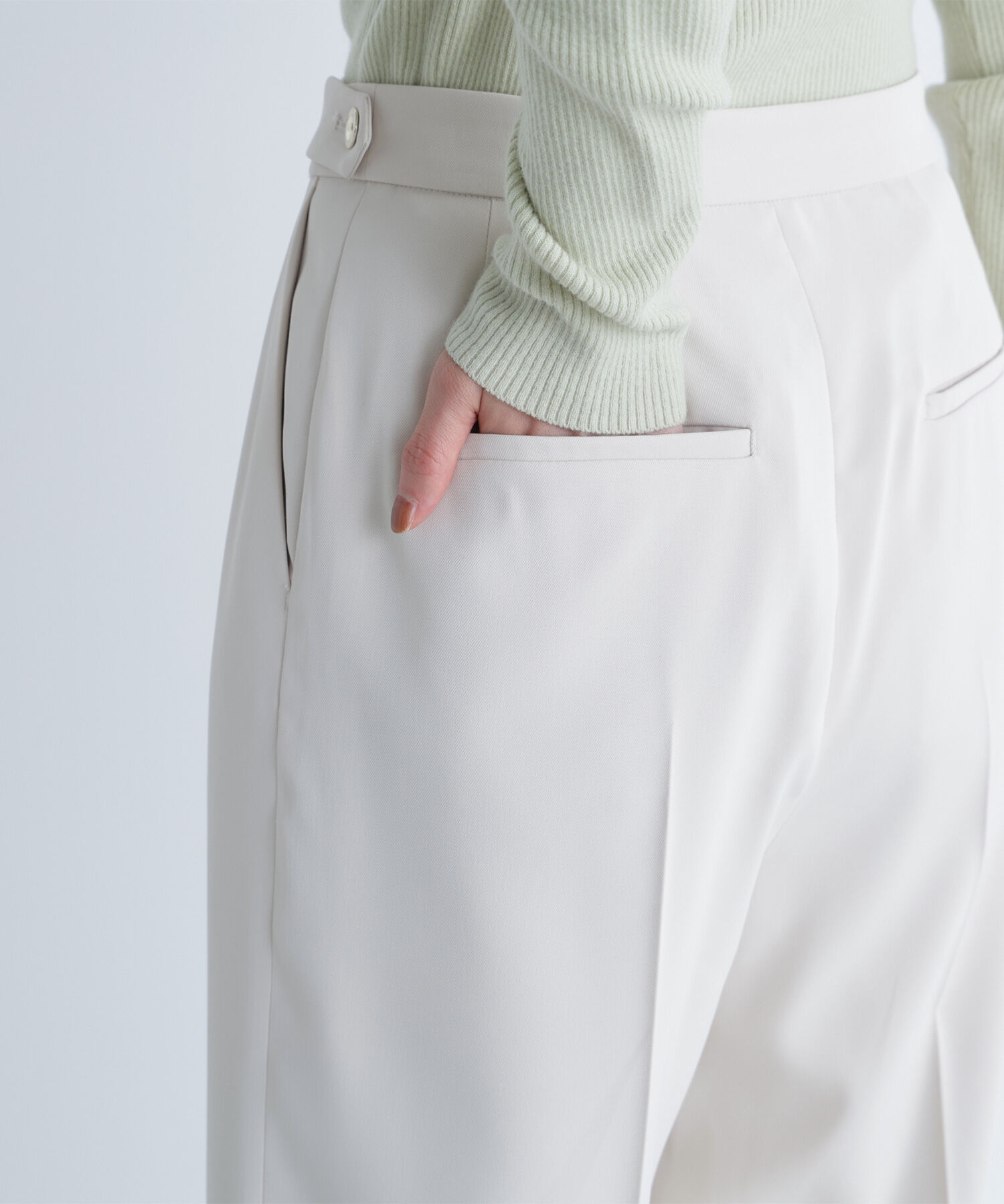  「メタルディティールタックワイドパンツ」|その他|