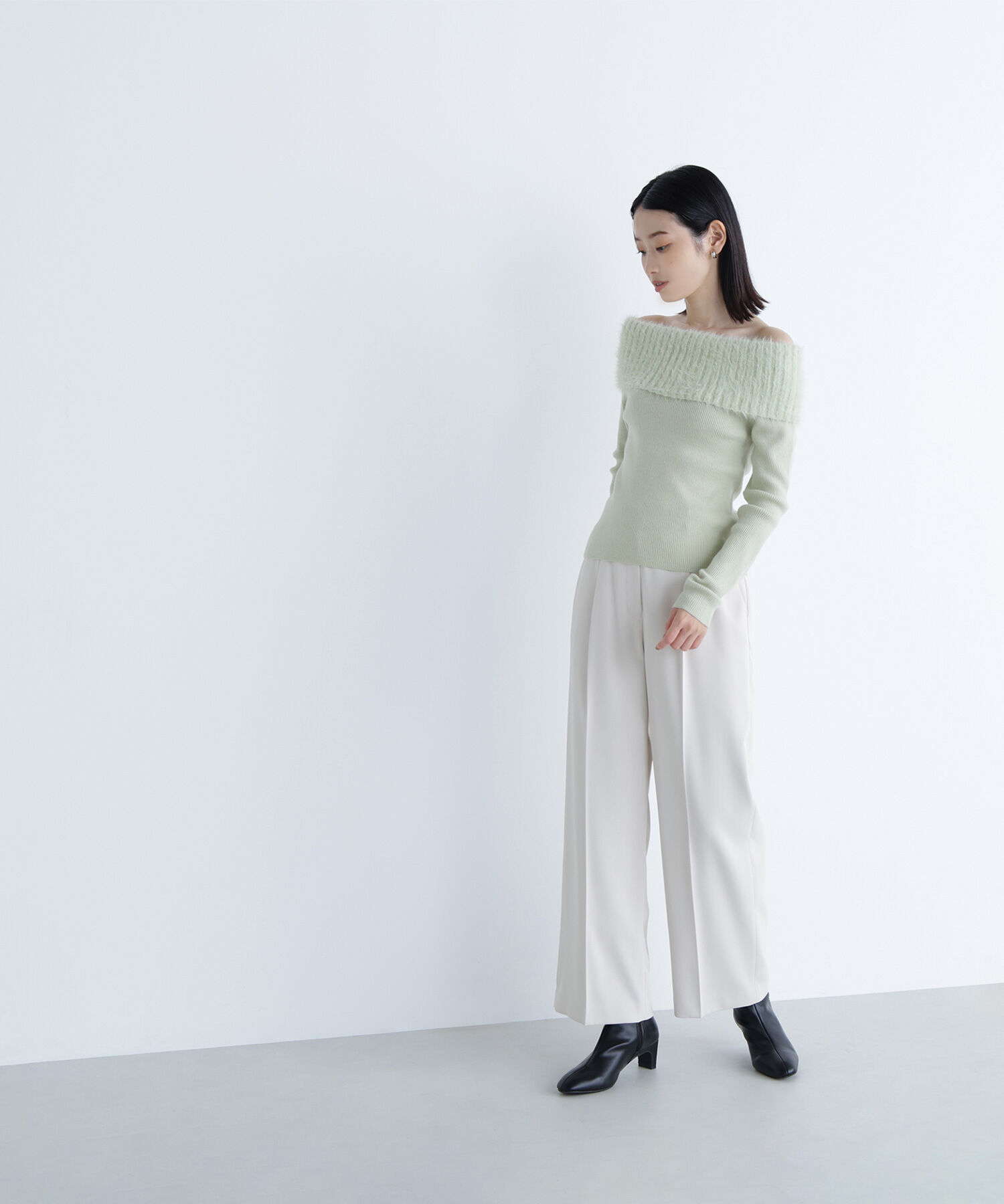  「メタルディティールタックワイドパンツ」|その他|