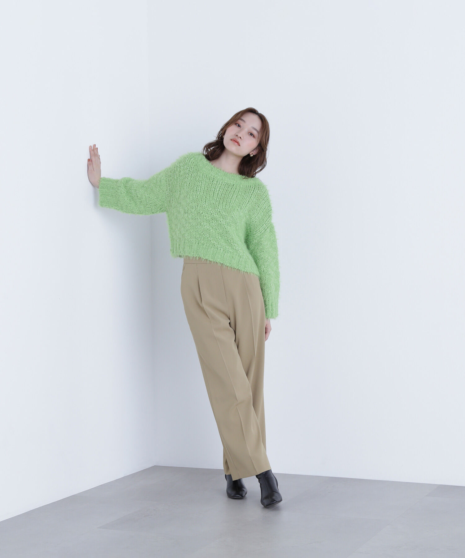  「メタルディティールタックワイドパンツ」|その他|