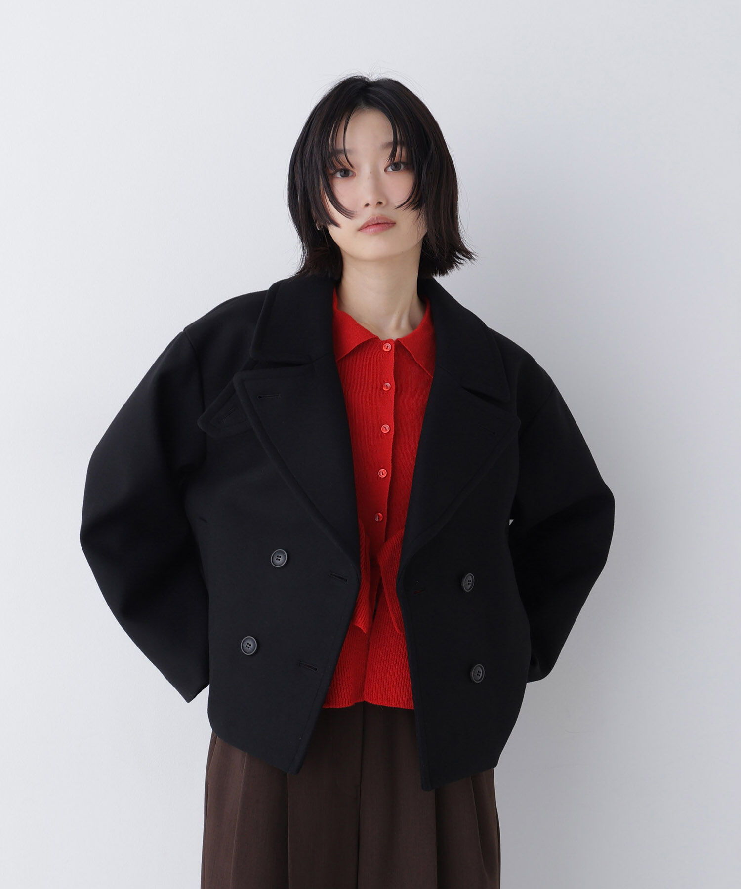  「＜FABRICA＞ショートPコート」|ブルゾン・スタジャン|