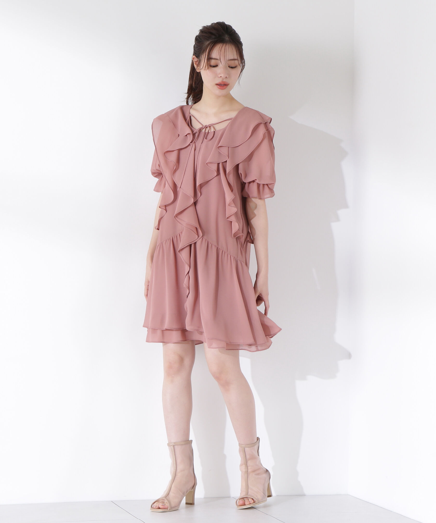 PROPORTION BODY DRESSING「《EDIT COLOGNE》ラッフルミニワンピース」|ワンピース|