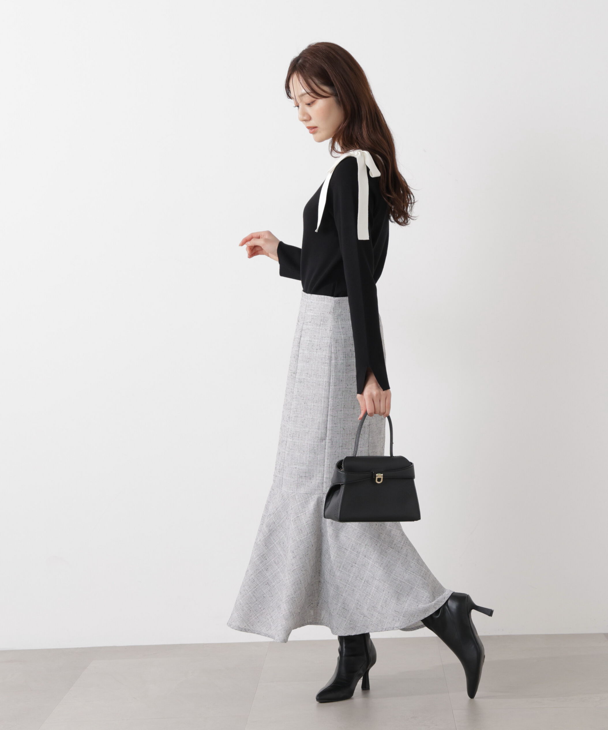 PROPORTION BODY DRESSING「スプリングツイードマーメイドスカート」|スカート|