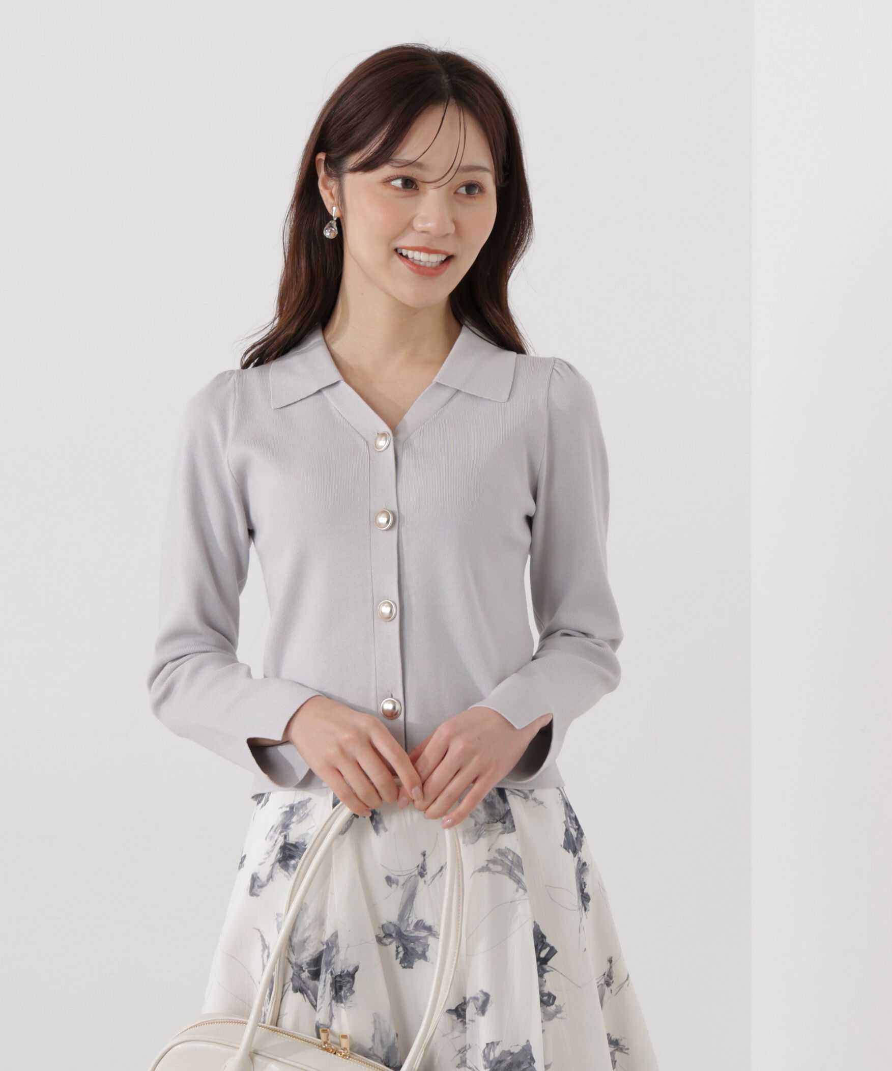 PROPORTION BODY DRESSING「＜ウォッシャブル/UV＞衿付き総針ニット」|ニット・セーター|
