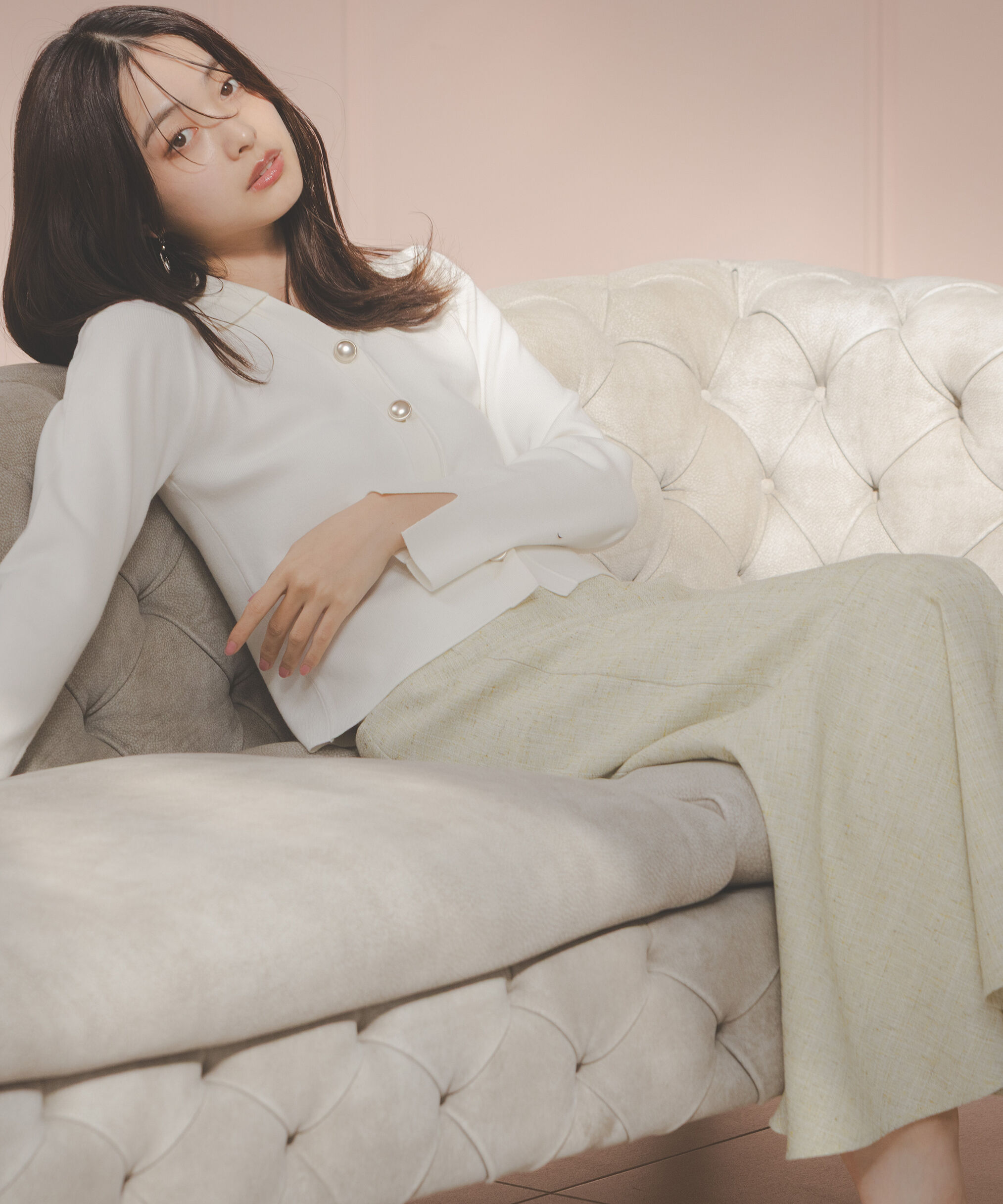 PROPORTION BODY DRESSING「＜ウォッシャブル/UV＞衿付き総針ニット」|ニット・セーター|