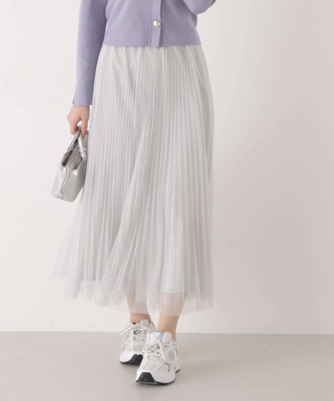 PROPORTION BODY DRESSING「《EDIT COLOGNE》ラメプリーツスカート26SS」|スカート|