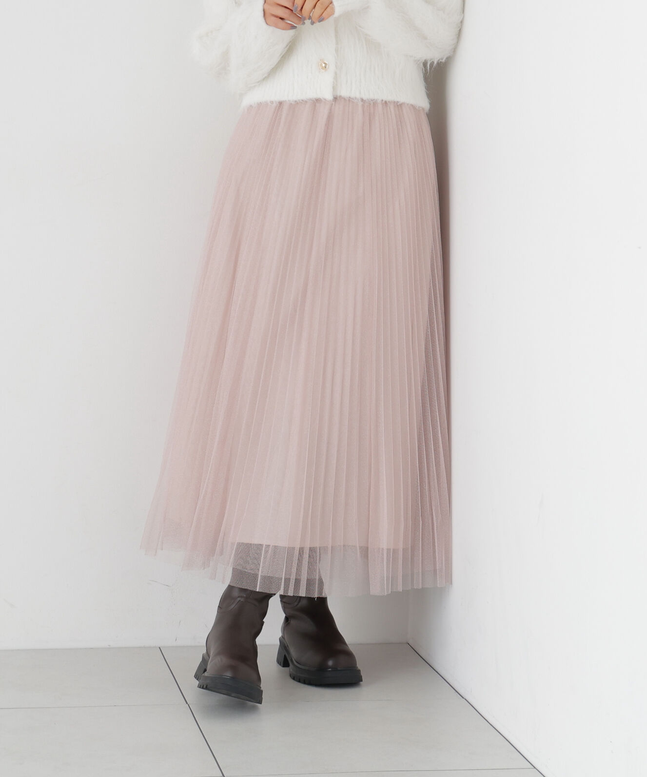 PROPORTION BODY DRESSING「《EDIT COLOGNE》ラメプリーツスカート26SS」|スカート|