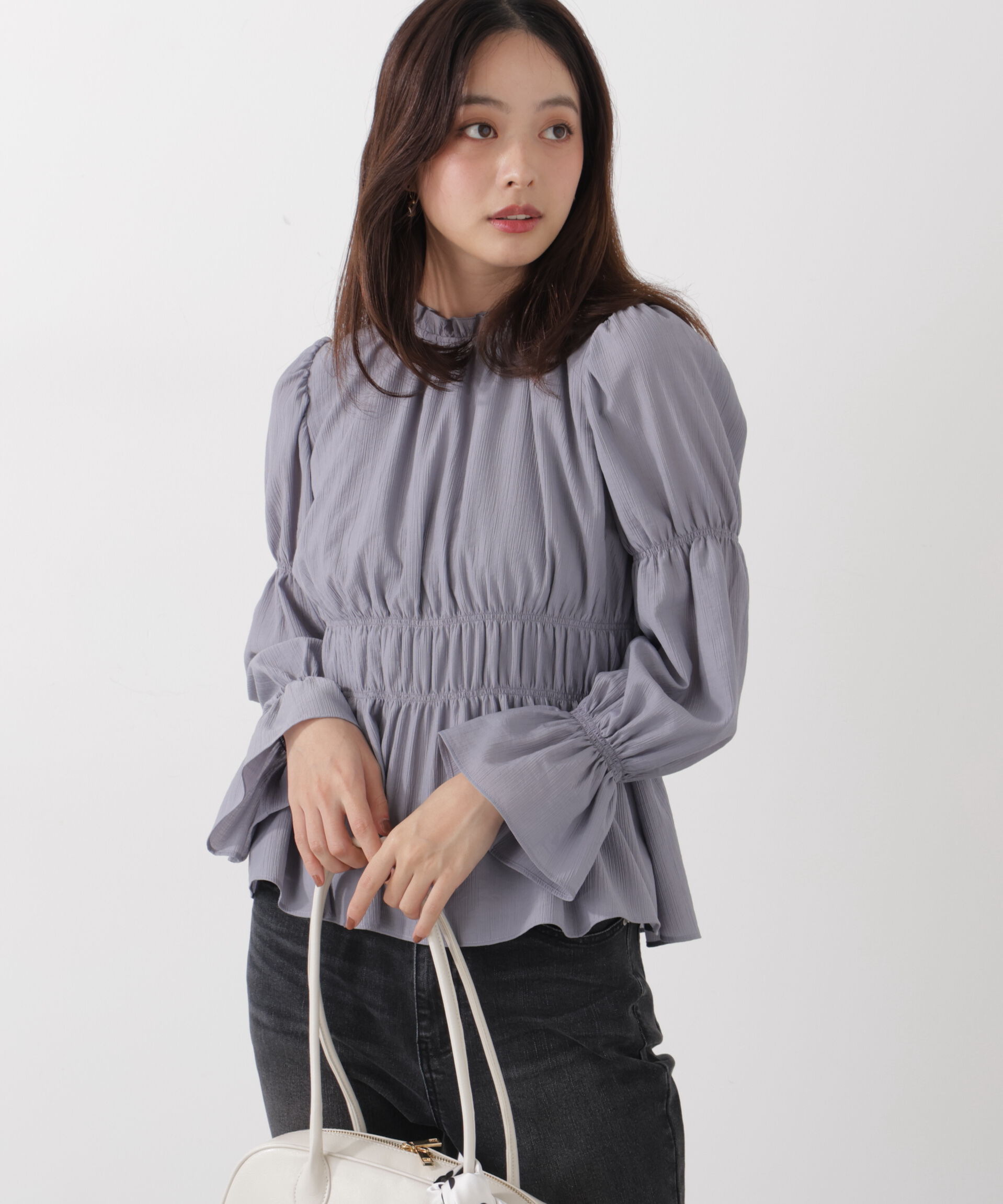 PROPORTION BODY DRESSING「ウエストシャーリングブラウス　26SS」|シャツ・ブラウス|