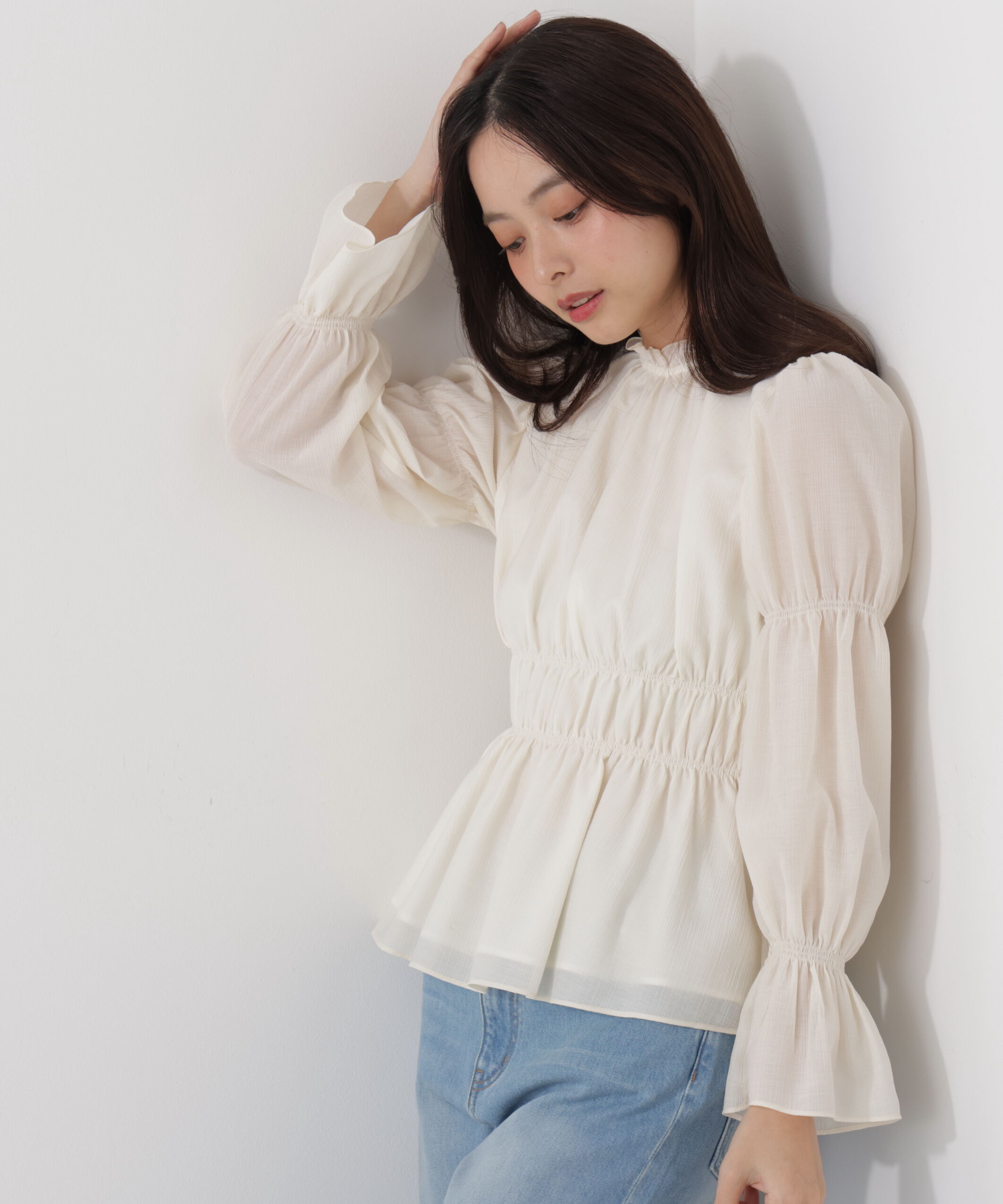 PROPORTION BODY DRESSING「ウエストシャーリングブラウス　26SS」|シャツ・ブラウス|