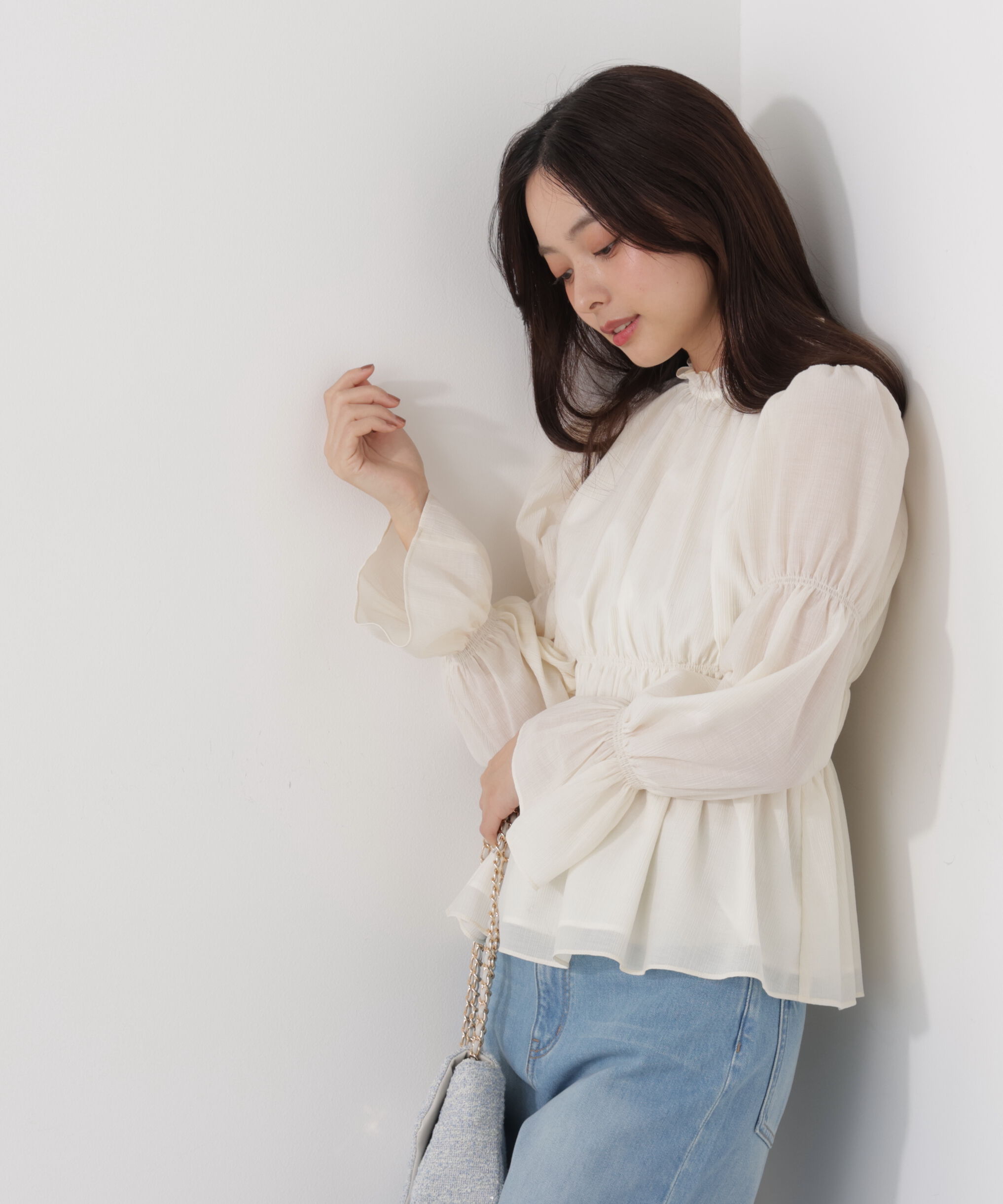 PROPORTION BODY DRESSING「ウエストシャーリングブラウス　26SS」|シャツ・ブラウス|