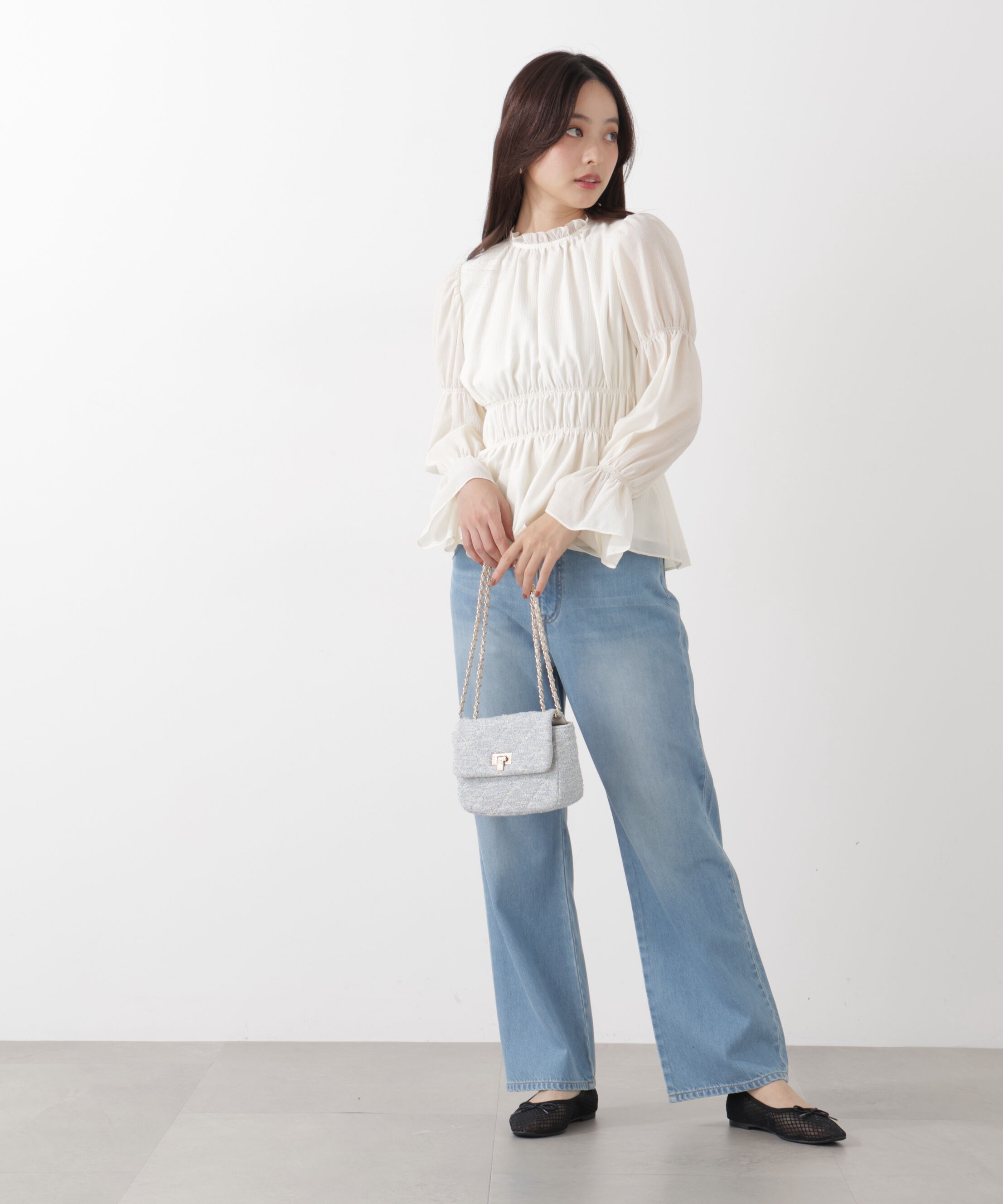 PROPORTION BODY DRESSING「ウエストシャーリングブラウス　26SS」|シャツ・ブラウス|