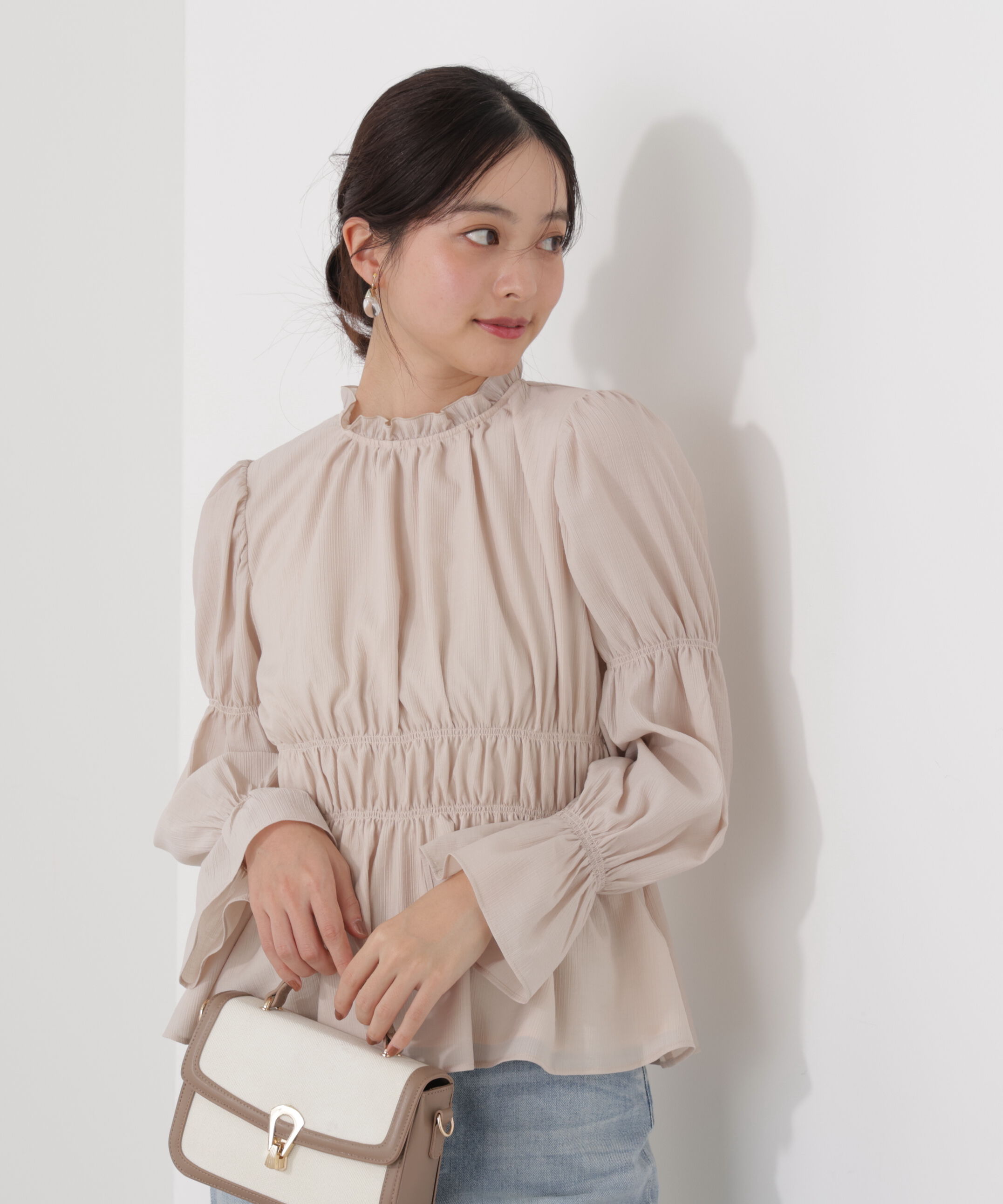 PROPORTION BODY DRESSING「ウエストシャーリングブラウス　26SS」|シャツ・ブラウス|