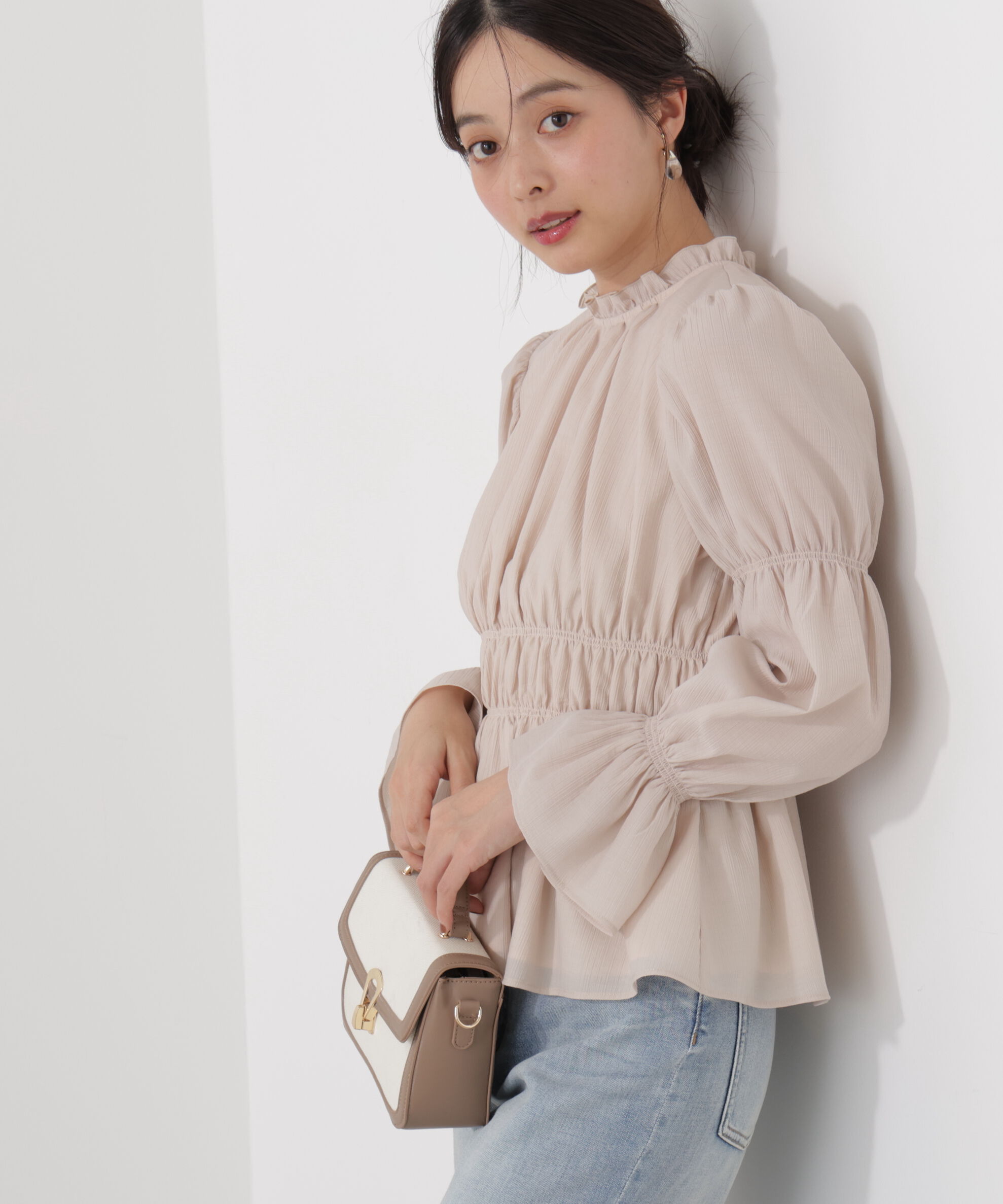 PROPORTION BODY DRESSING「ウエストシャーリングブラウス　26SS」|シャツ・ブラウス|