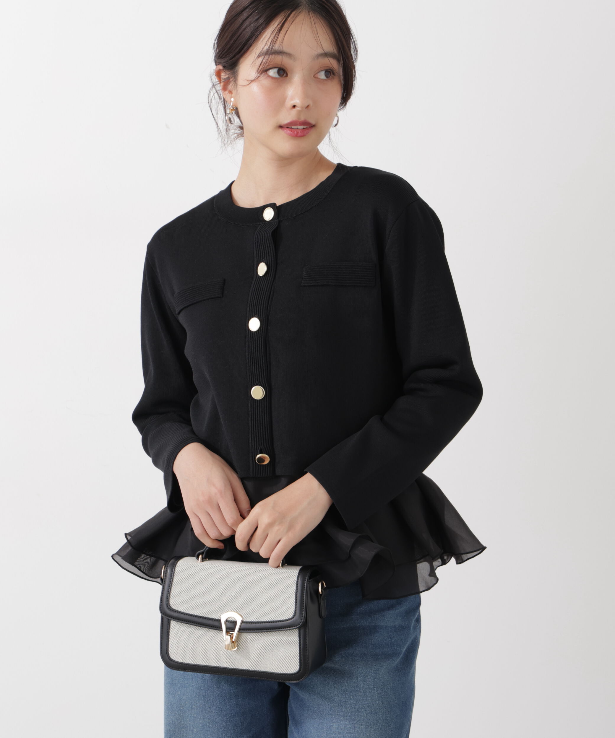 PROPORTION BODY DRESSING「〈a/mie〉シルク混ニットカーディガン　26SS」|ニット・セーター|