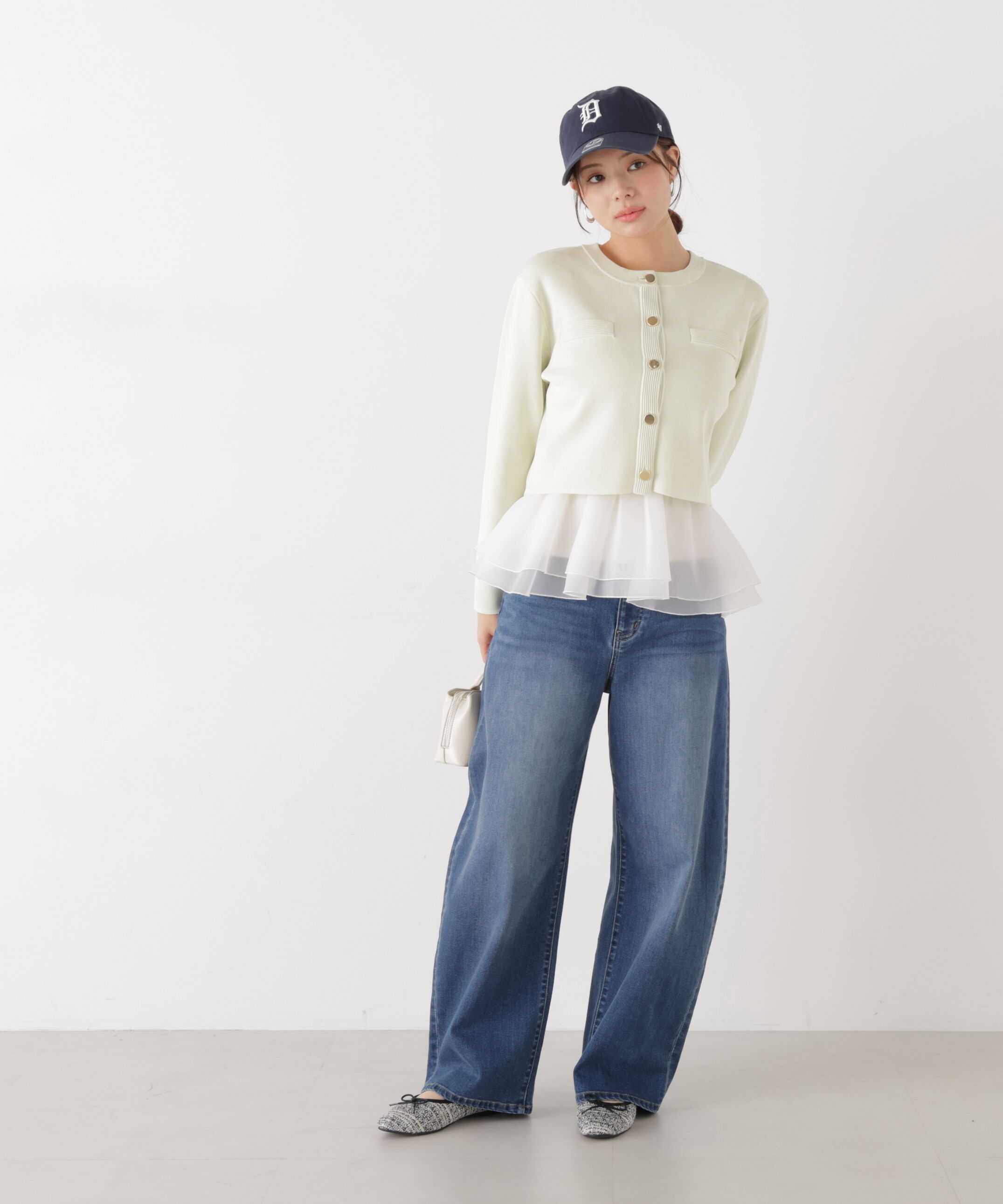 PROPORTION BODY DRESSING「〈a/mie〉シルク混ニットカーディガン　26SS」|ニット・セーター|