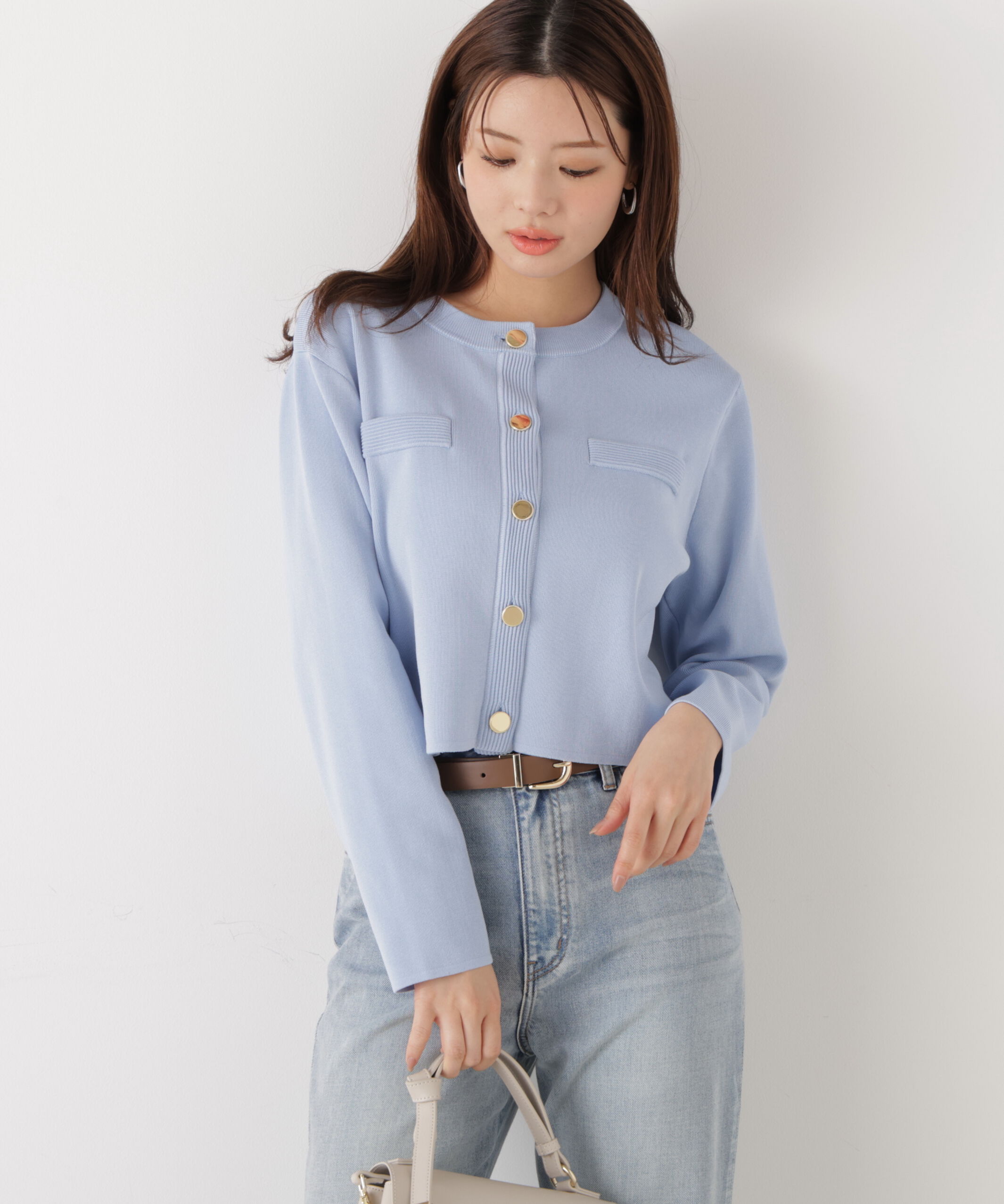PROPORTION BODY DRESSING「〈a/mie〉シルク混ニットカーディガン　26SS」|ニット・セーター|