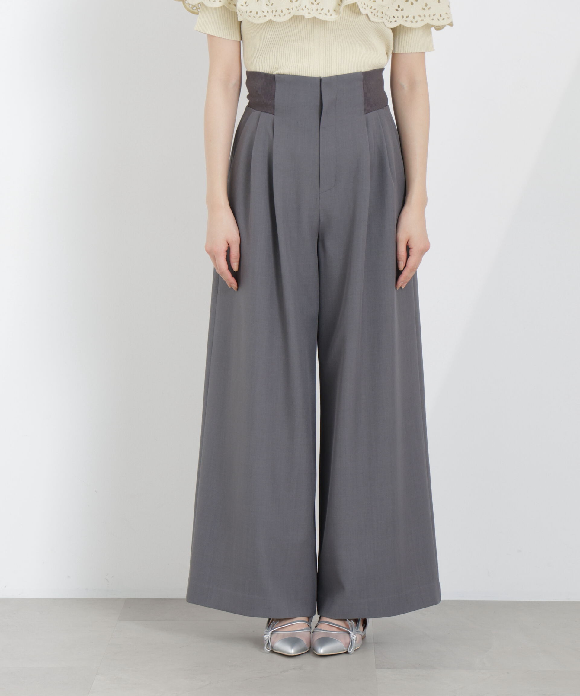 PROPORTION BODY DRESSING「ウエストリブワイドパンツ　26SS」|その他|